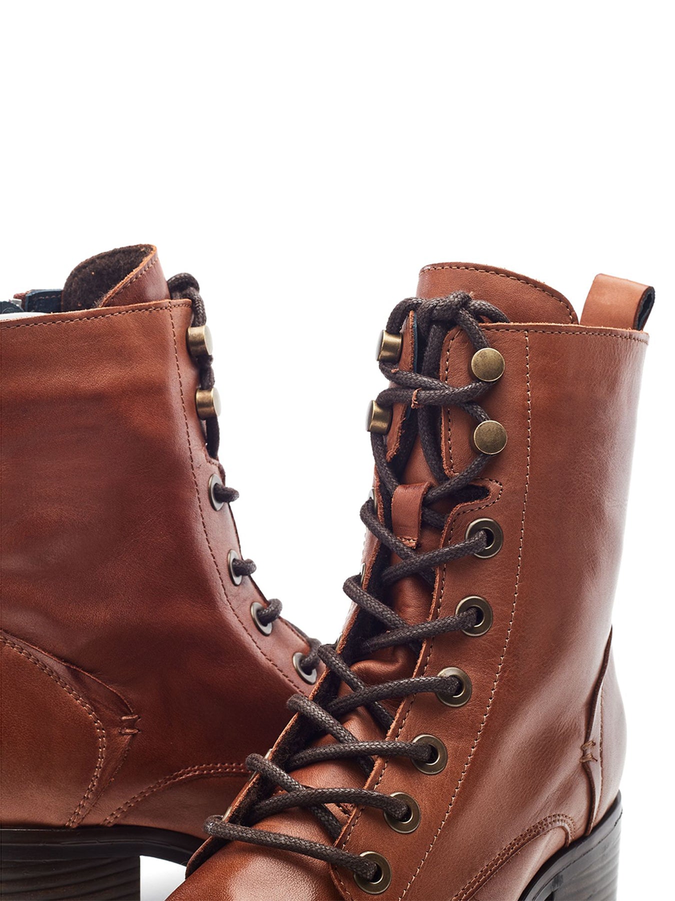 Bezzy W Faux-Fur Trim Boots Tan