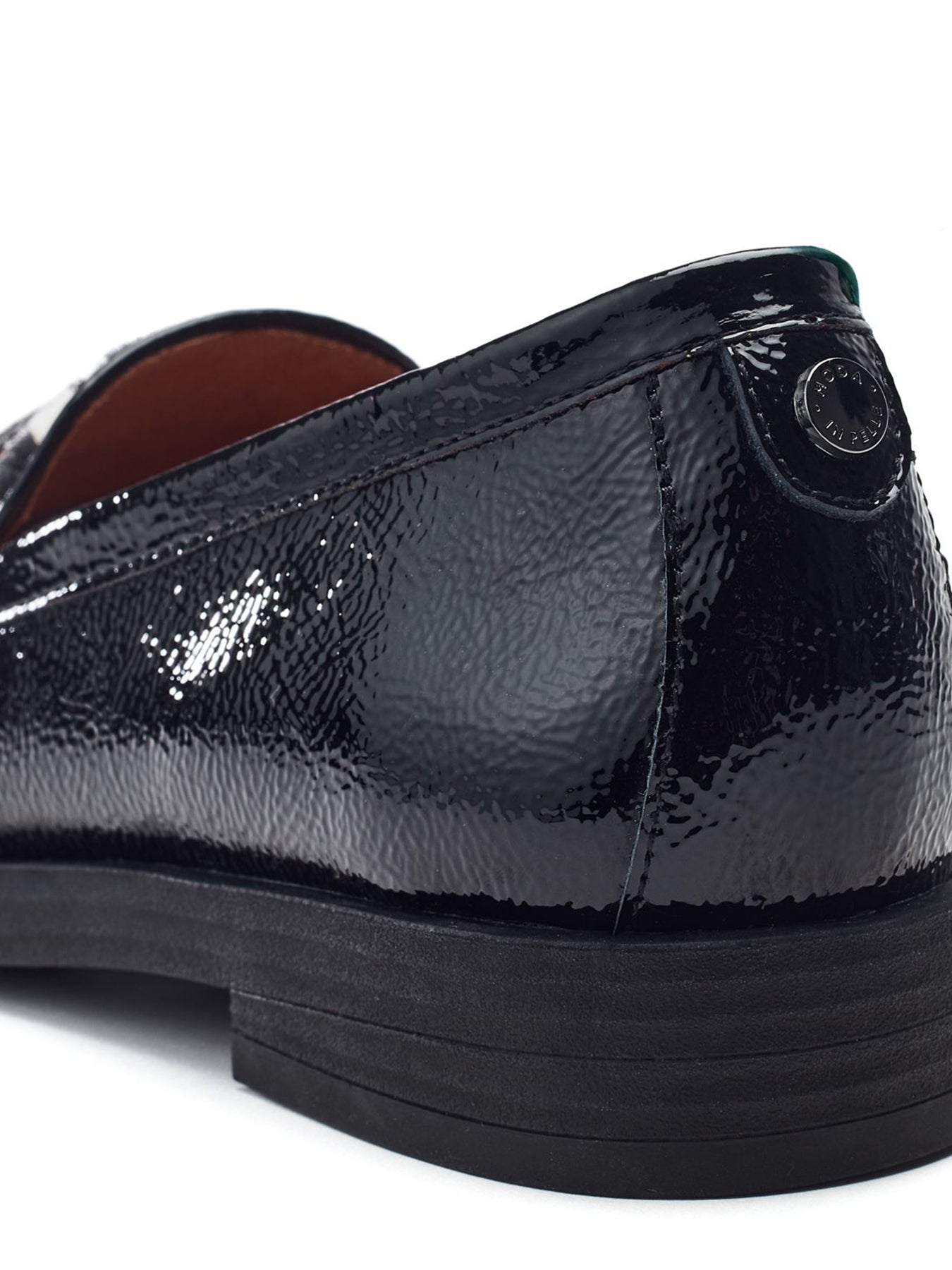 Fumia Zebra-Trim Slip-On Shoes Black