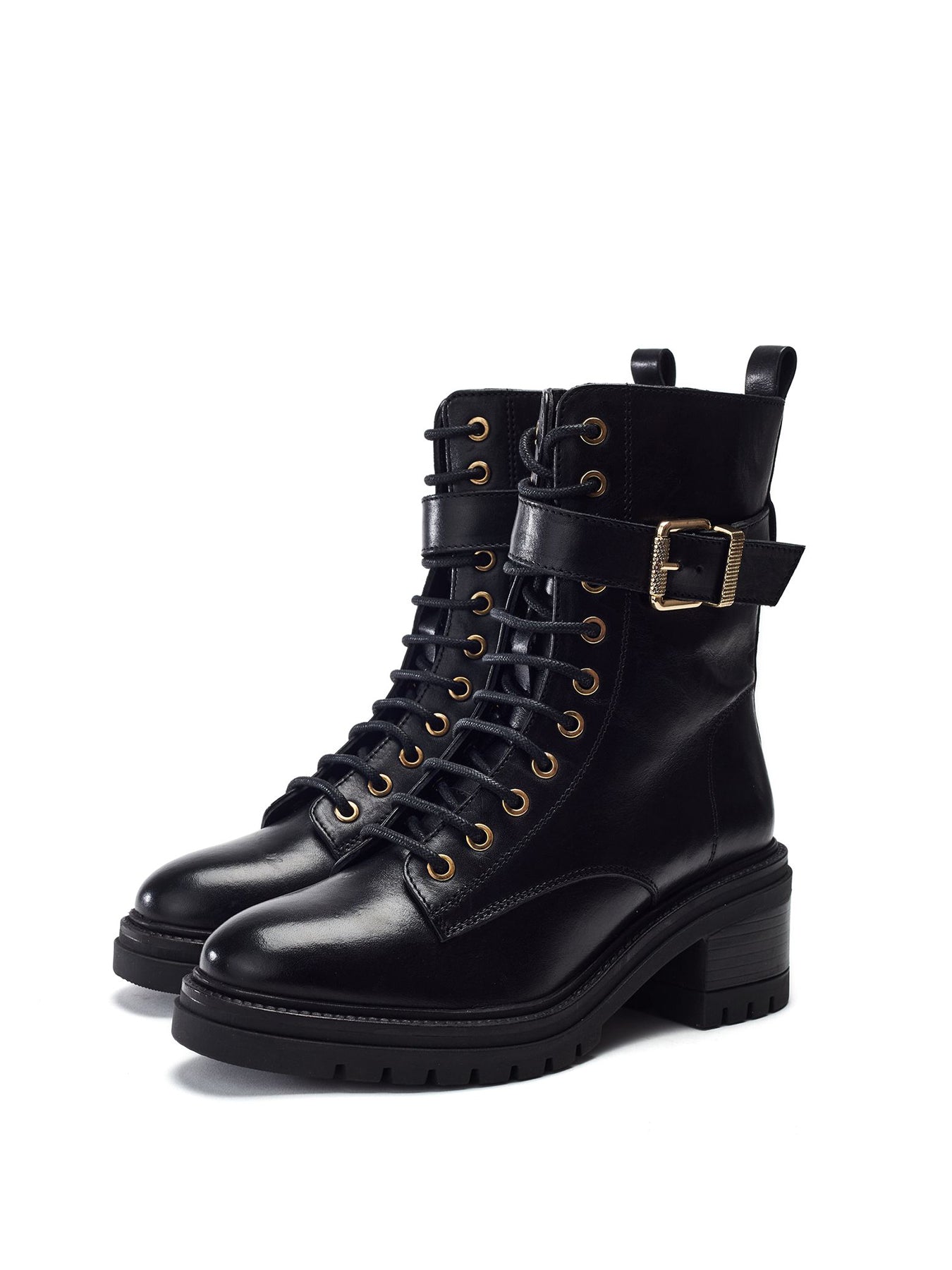 Omana Contemporary Ankle Boots Black