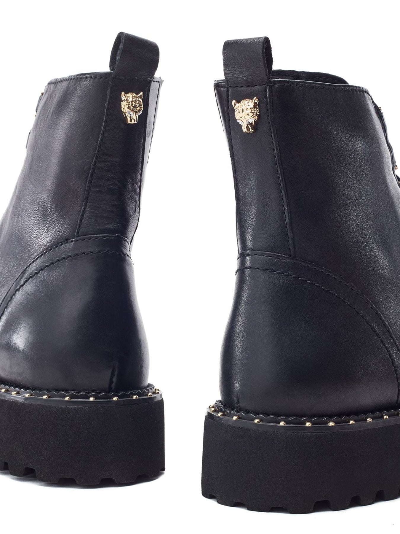 Otabi Block-Heel Ankle Boots Black