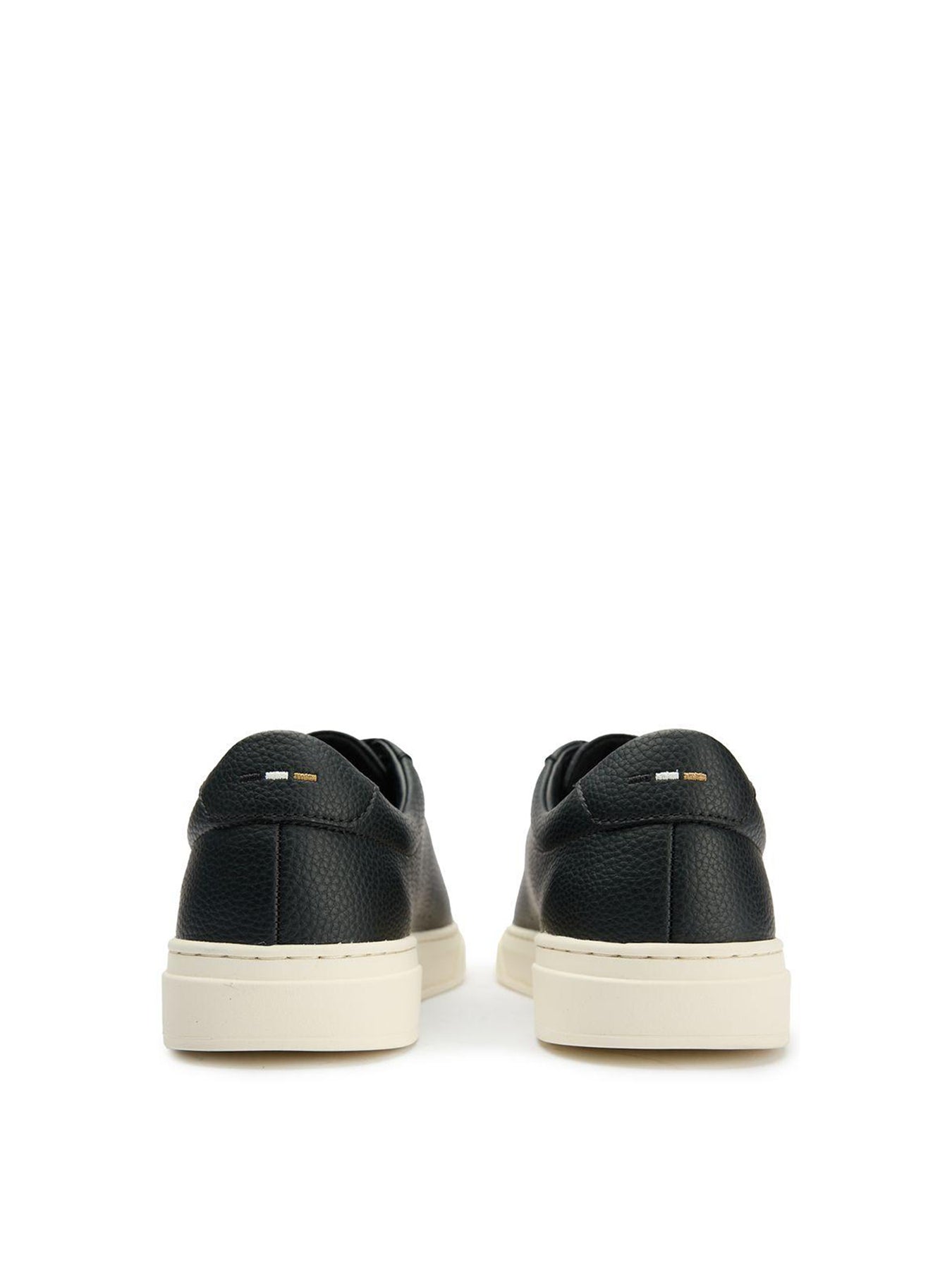 Kieran Tenn Leather Trainers Jet Black