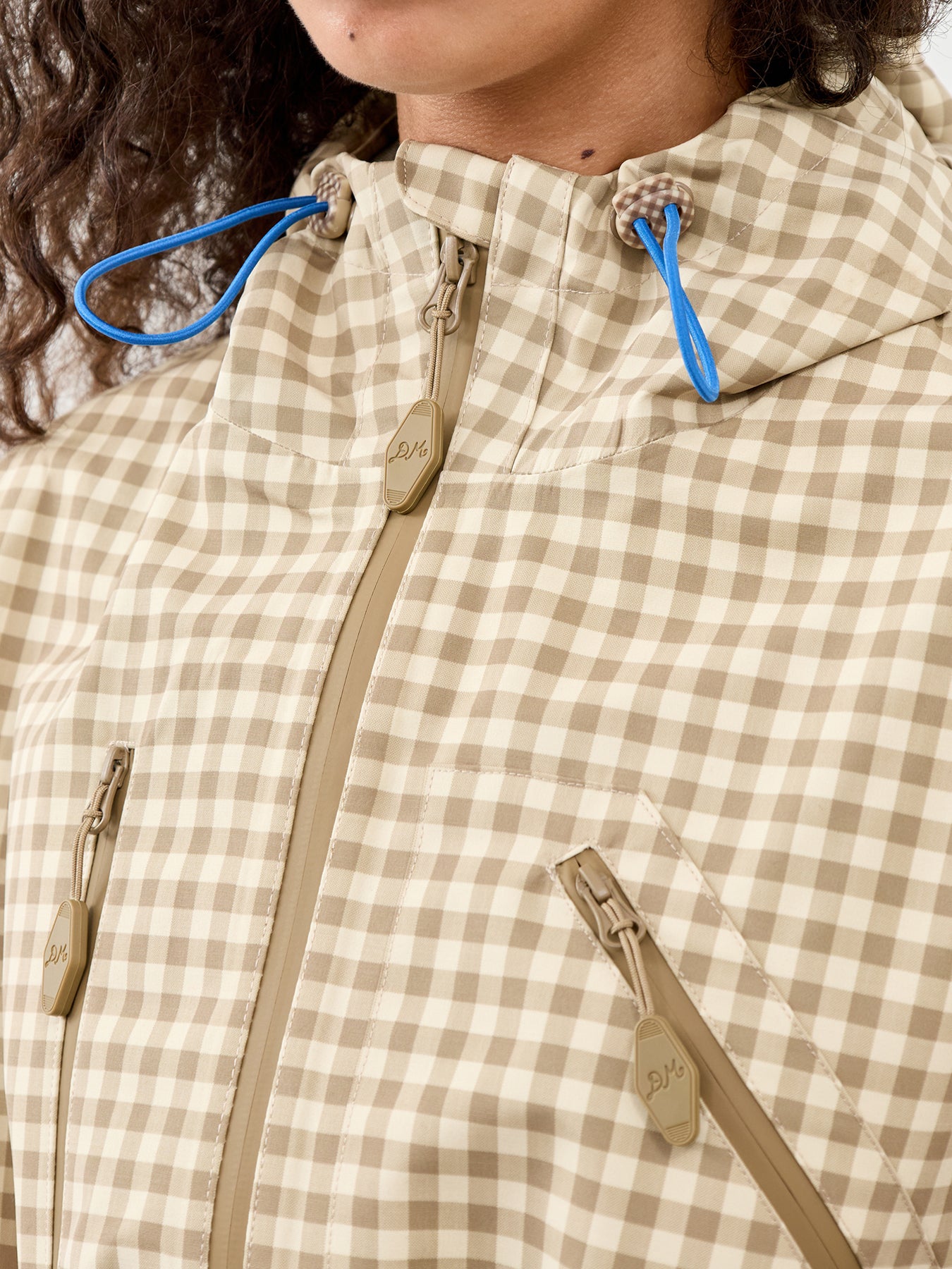 Matilda Raincoat Gingham Beige