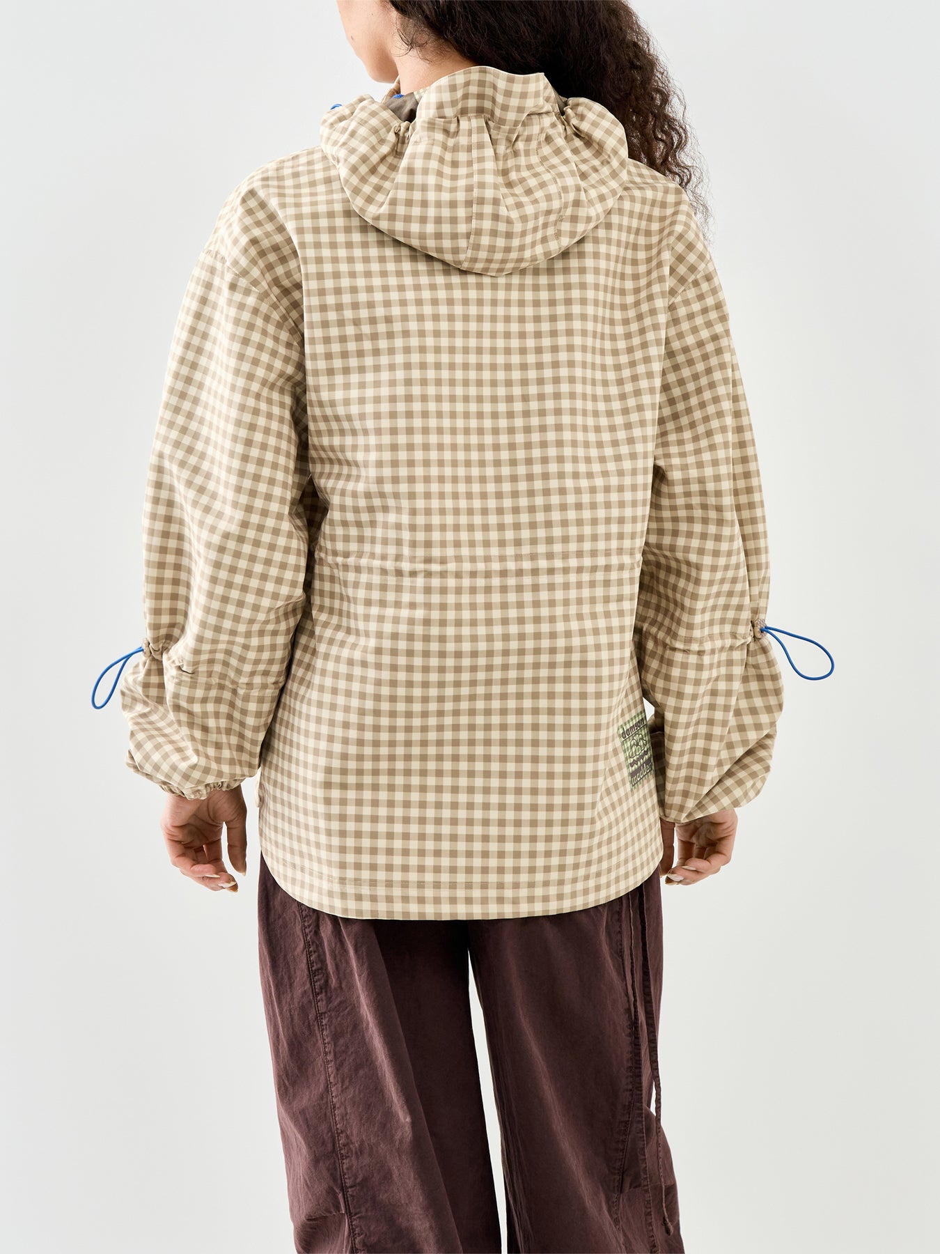 Matilda Raincoat Gingham Beige