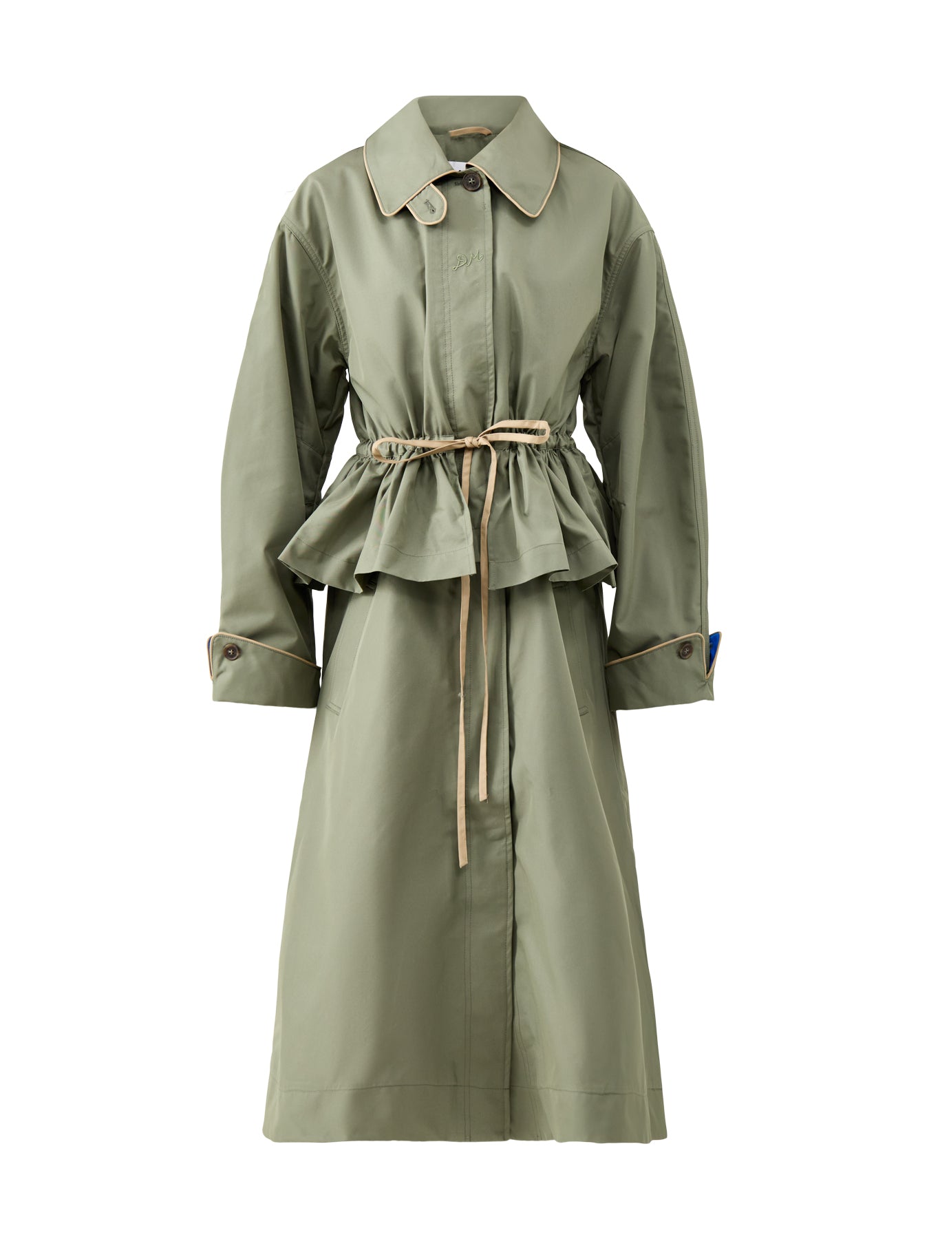 Myrtle Cotton Trench Coat Green