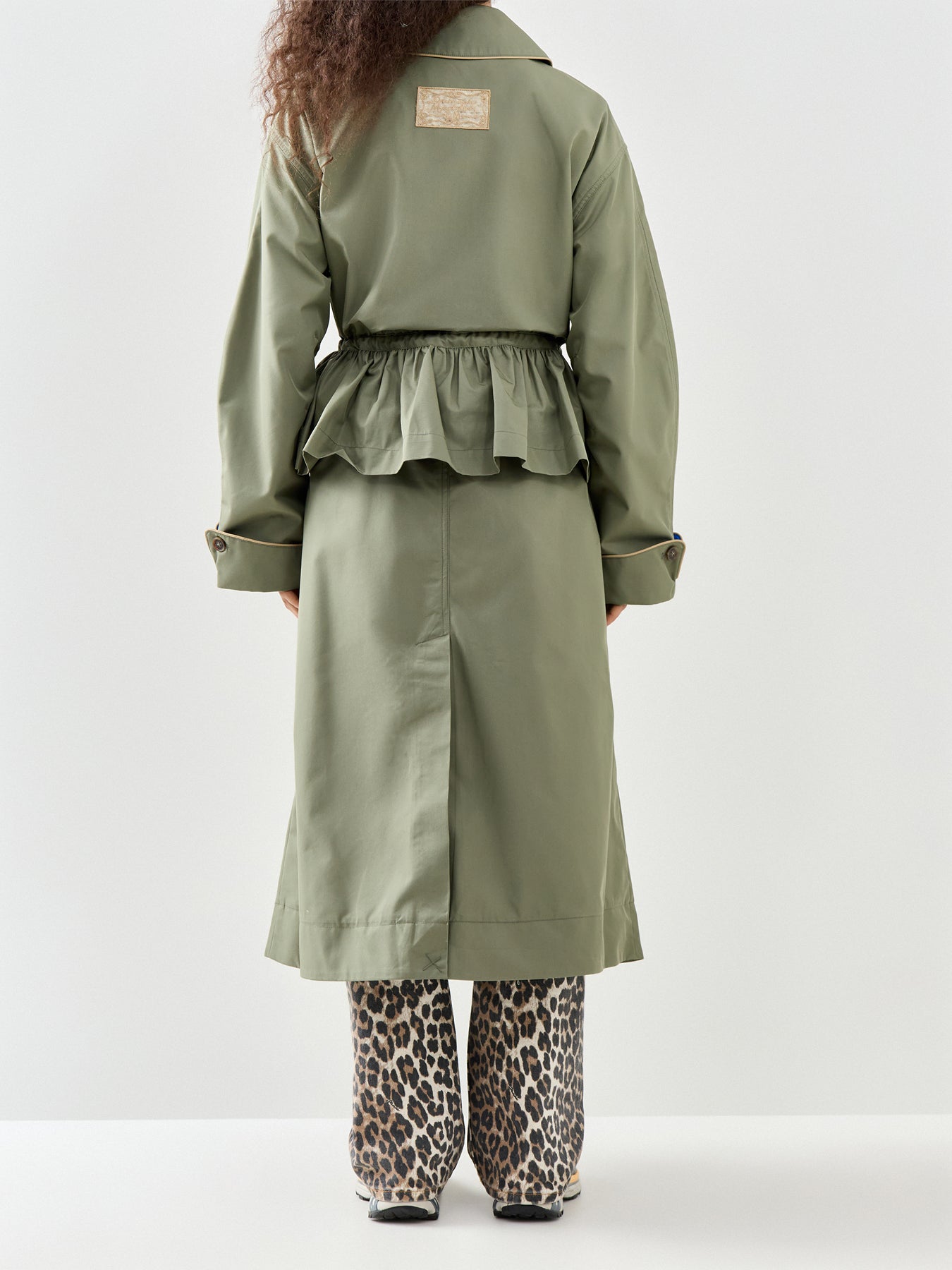 Myrtle Cotton Trench Coat Green
