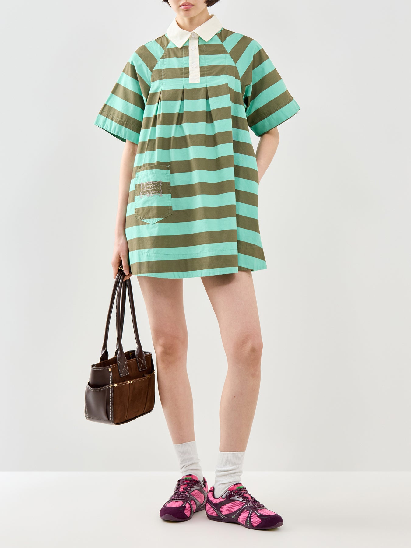 Maggie Mini Polo Dress Green