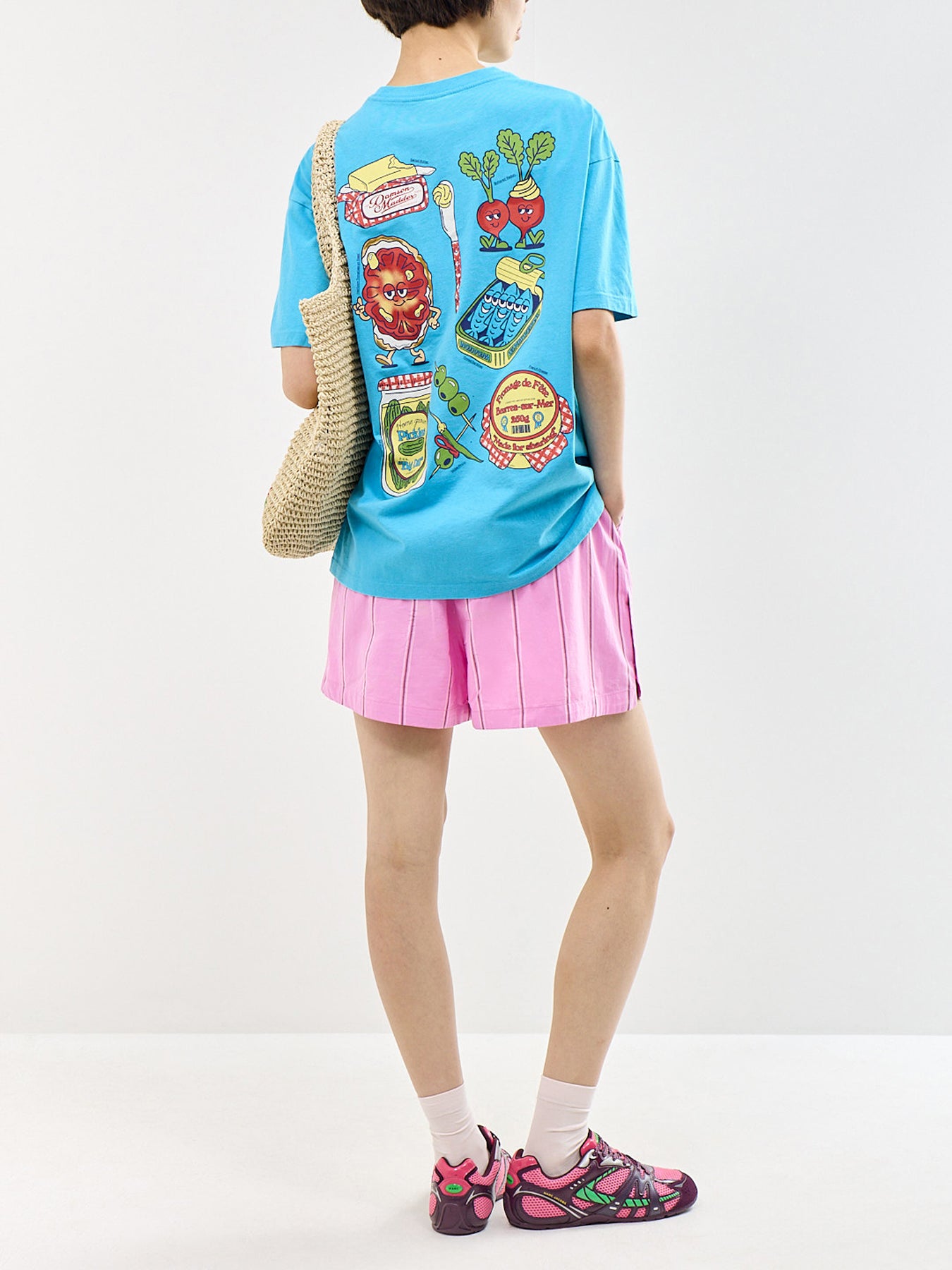 Snack Plate Graphic T-Shirt Blue