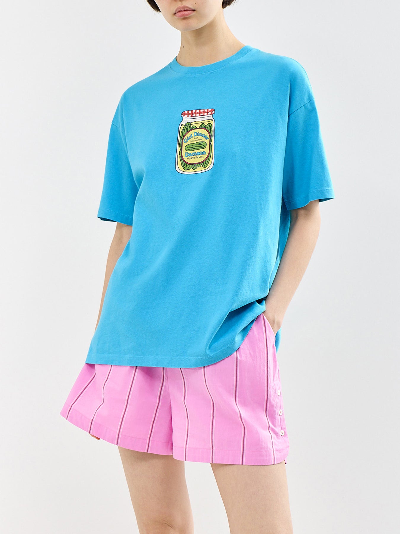 Snack Plate Graphic T-Shirt Blue