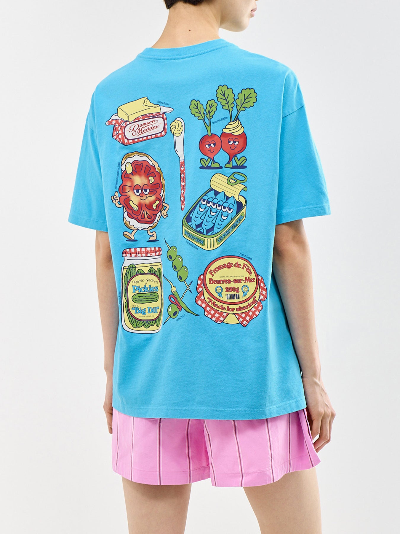 Snack Plate Graphic T-Shirt Blue
