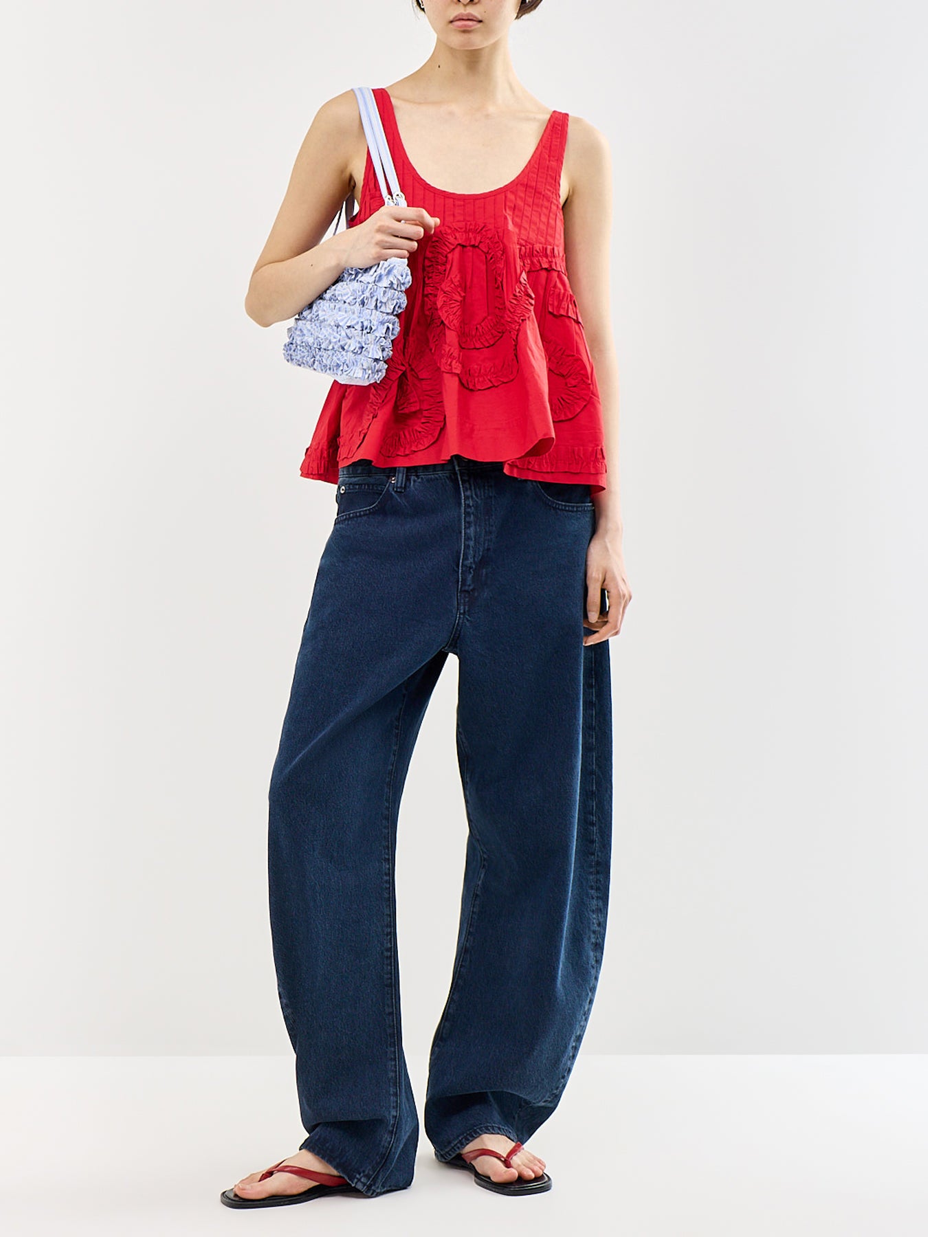 Stella Ruffle Cami Red