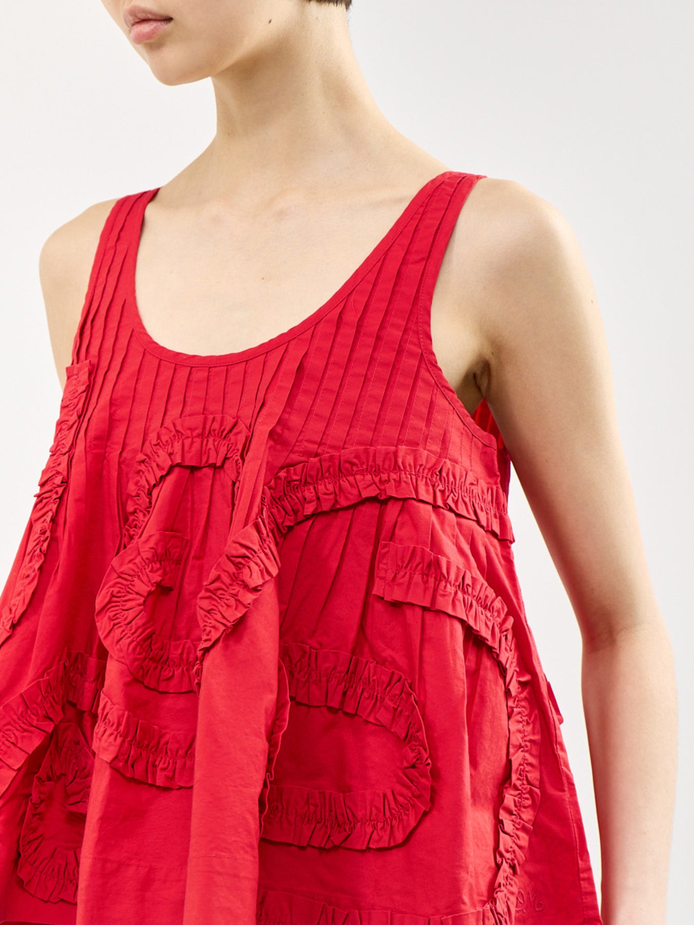 Stella Ruffle Cami Red