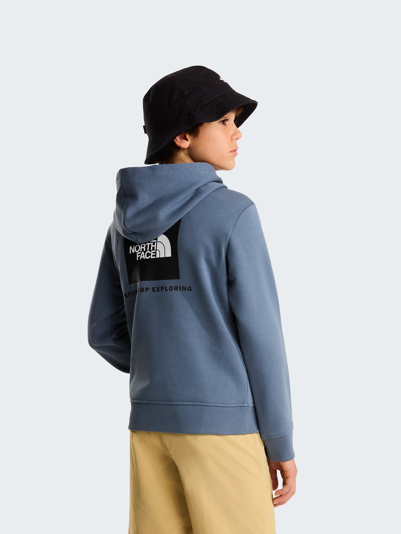Kids' Box Logo Hoodie Grey