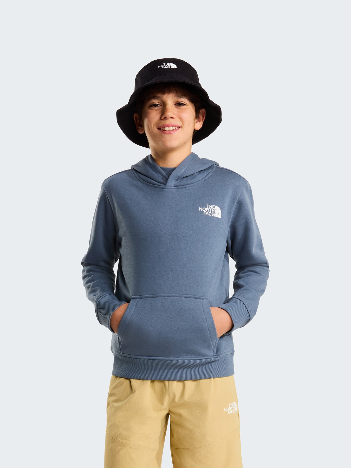 Kids' Box Logo Hoodie Grey
