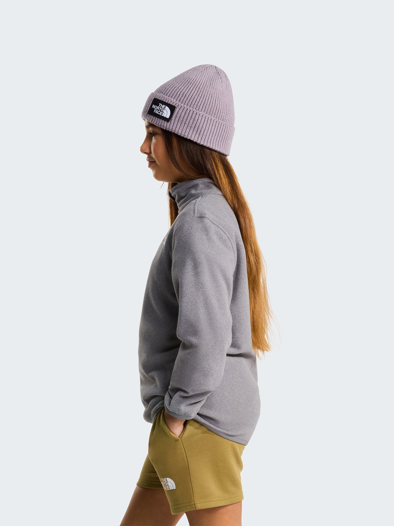 Kids' Glacier Quarter Zip Fleece Grey