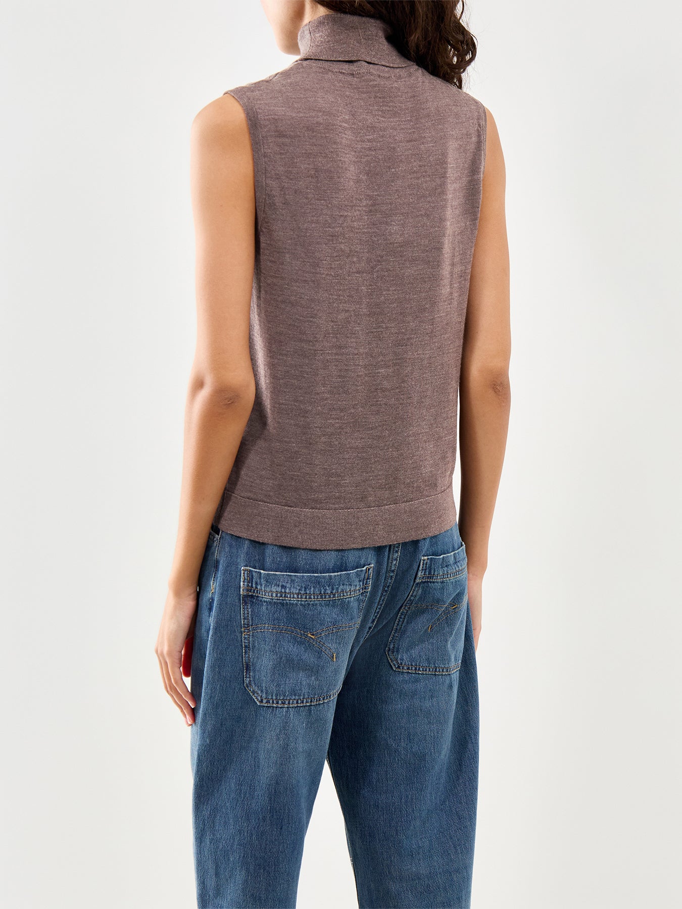 Roll Neck Knit Brown