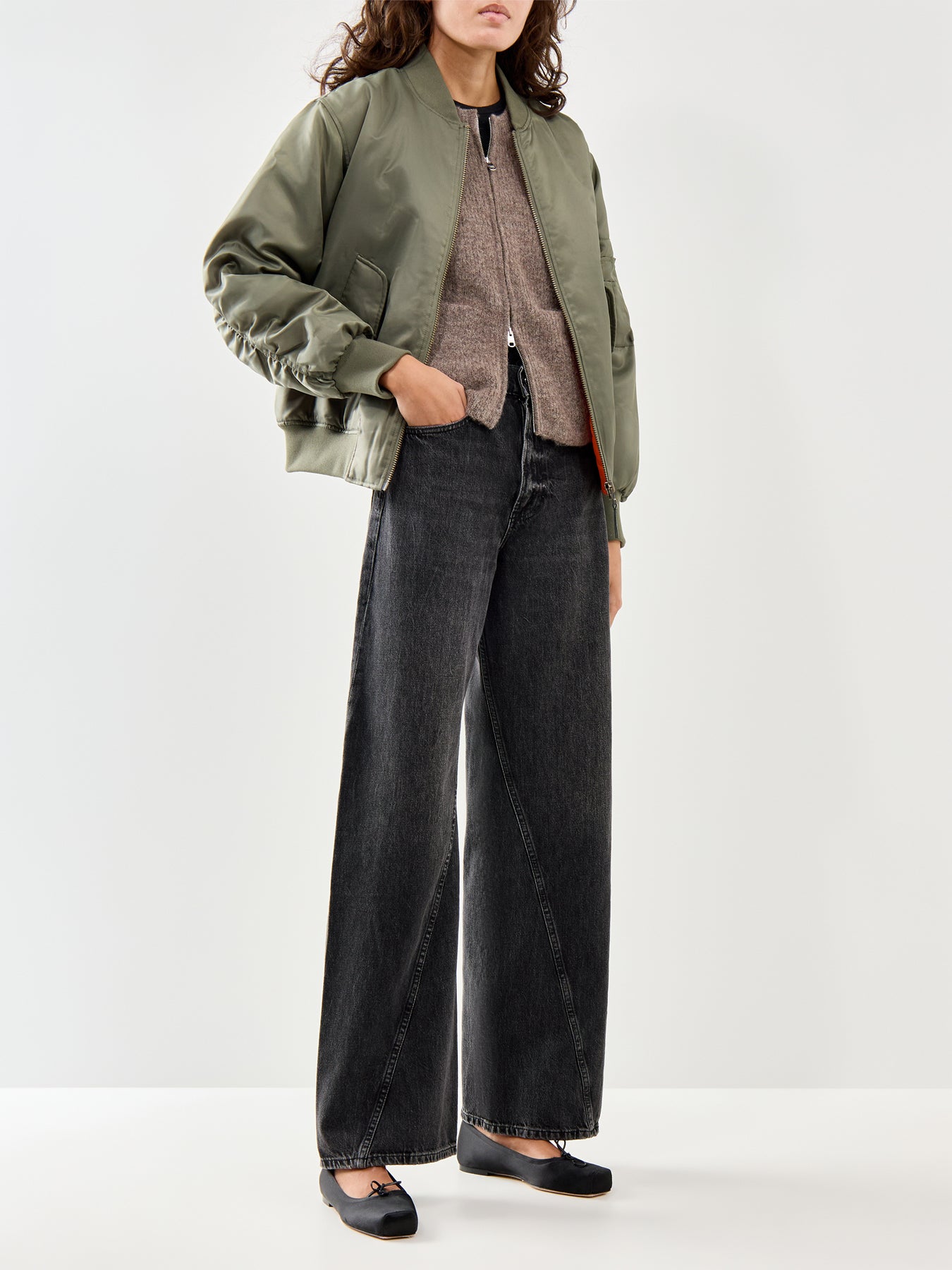 Short Knit Cardigan Brown