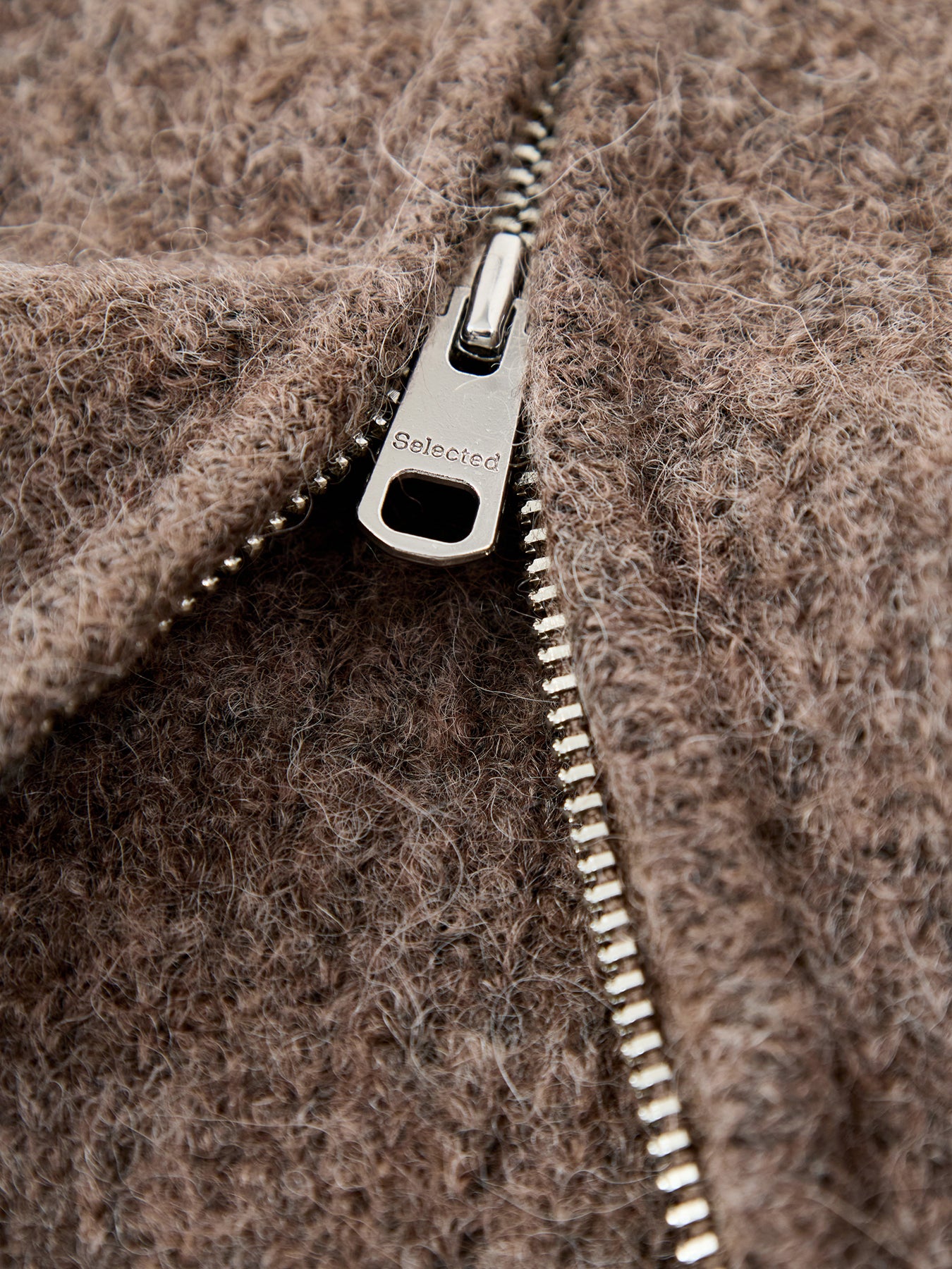 Short Knit Cardigan Brown