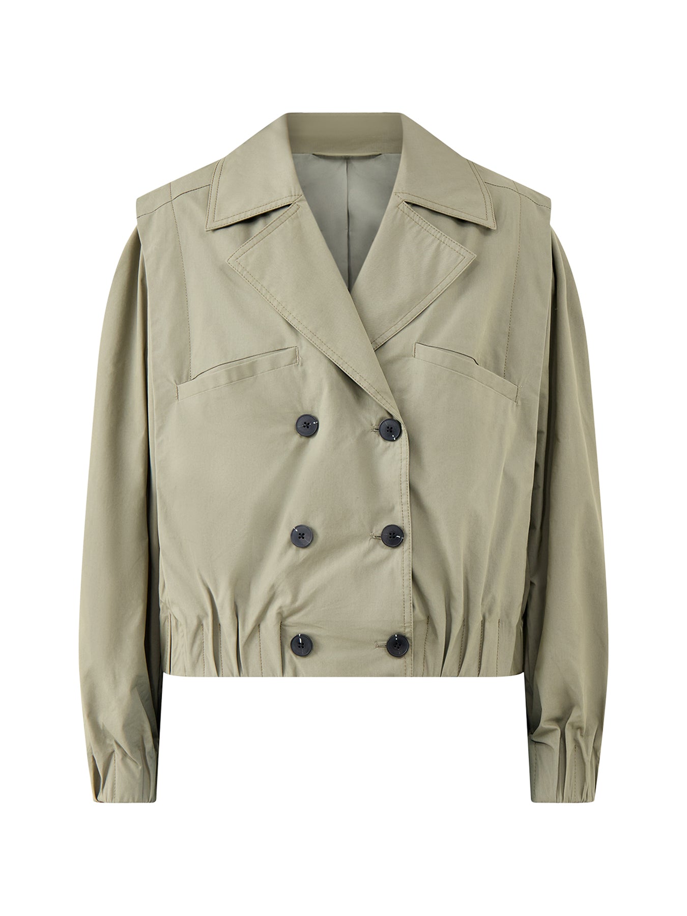 Casual Bomber Jacket Green