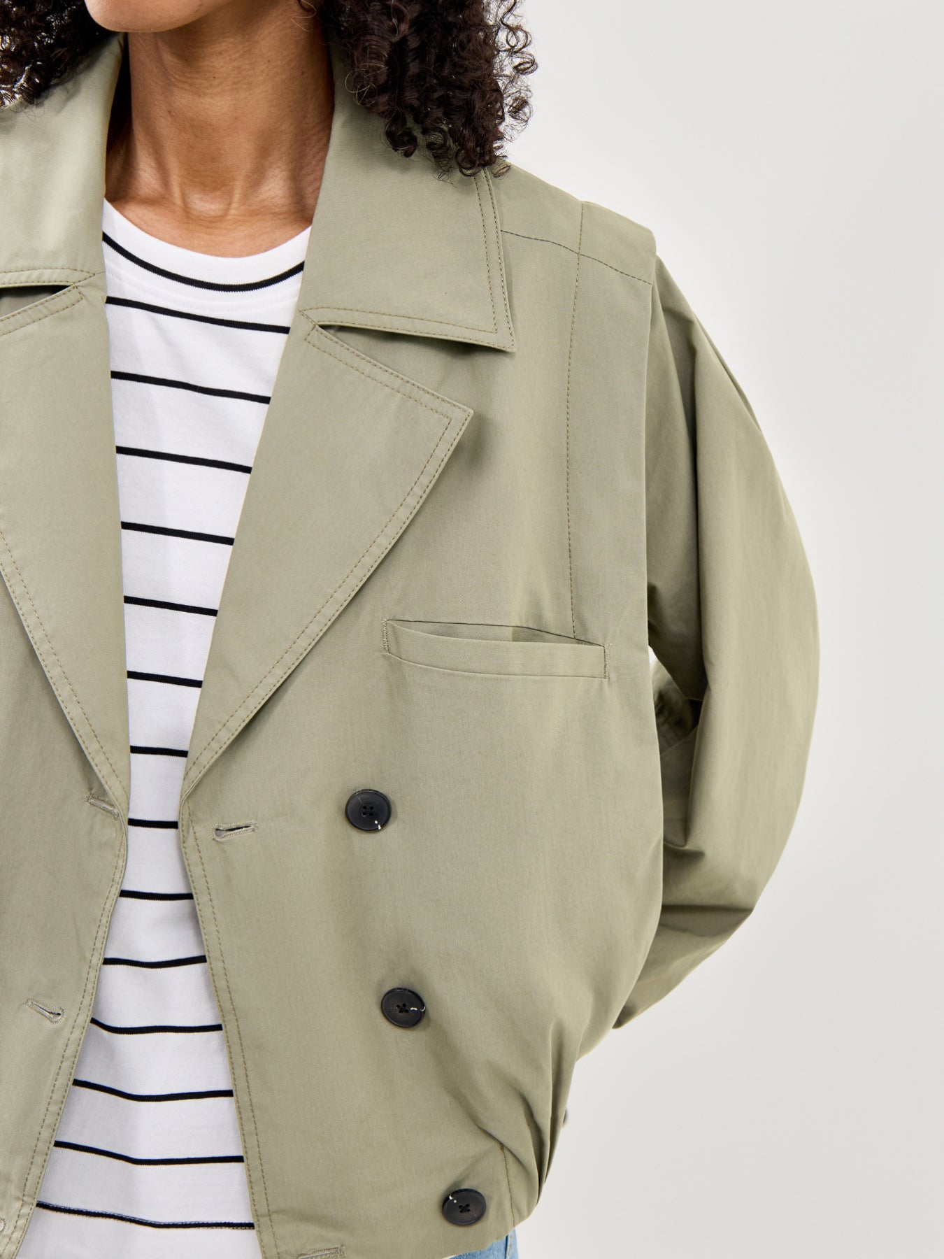 Casual Bomber Jacket Green