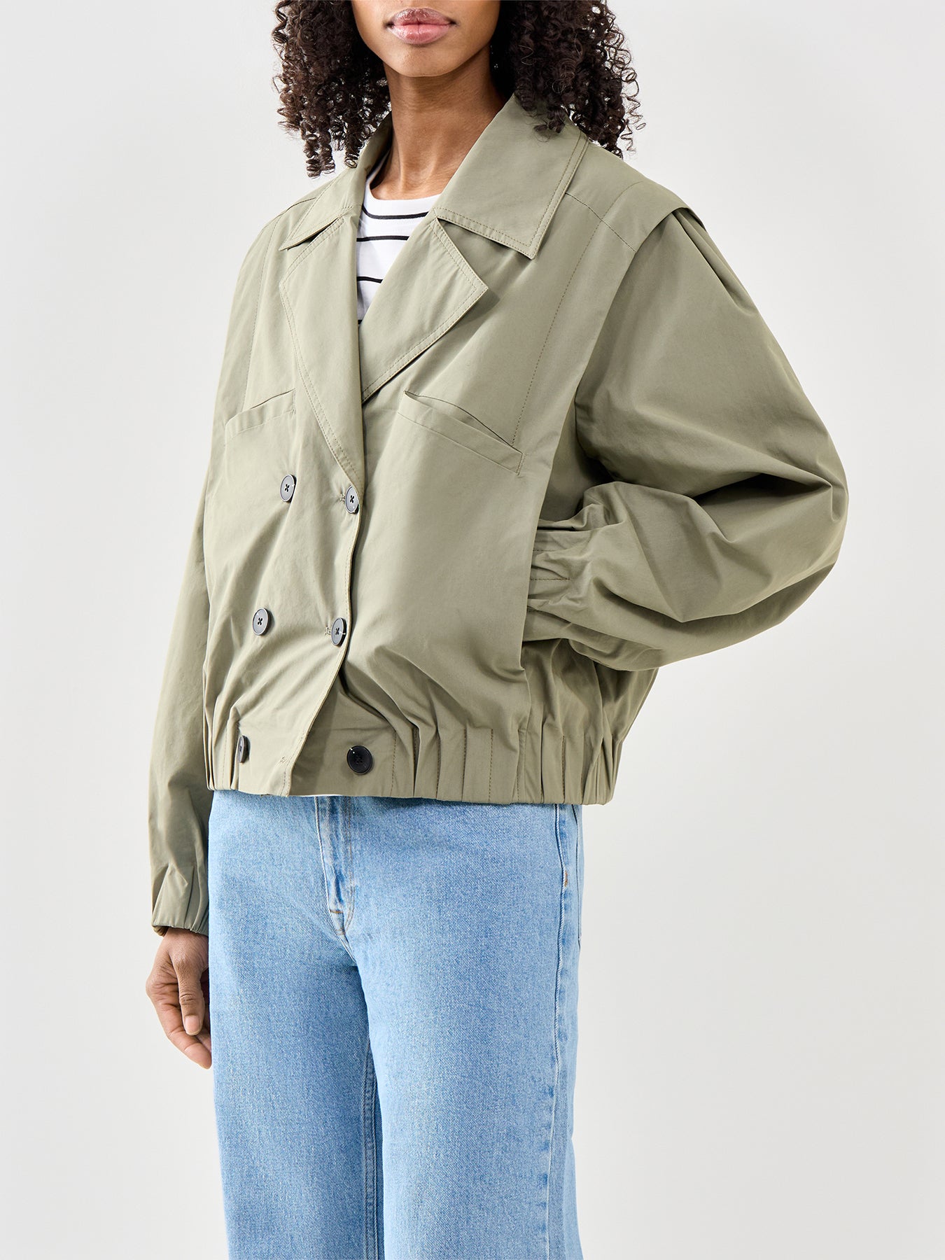 Casual Bomber Jacket Green