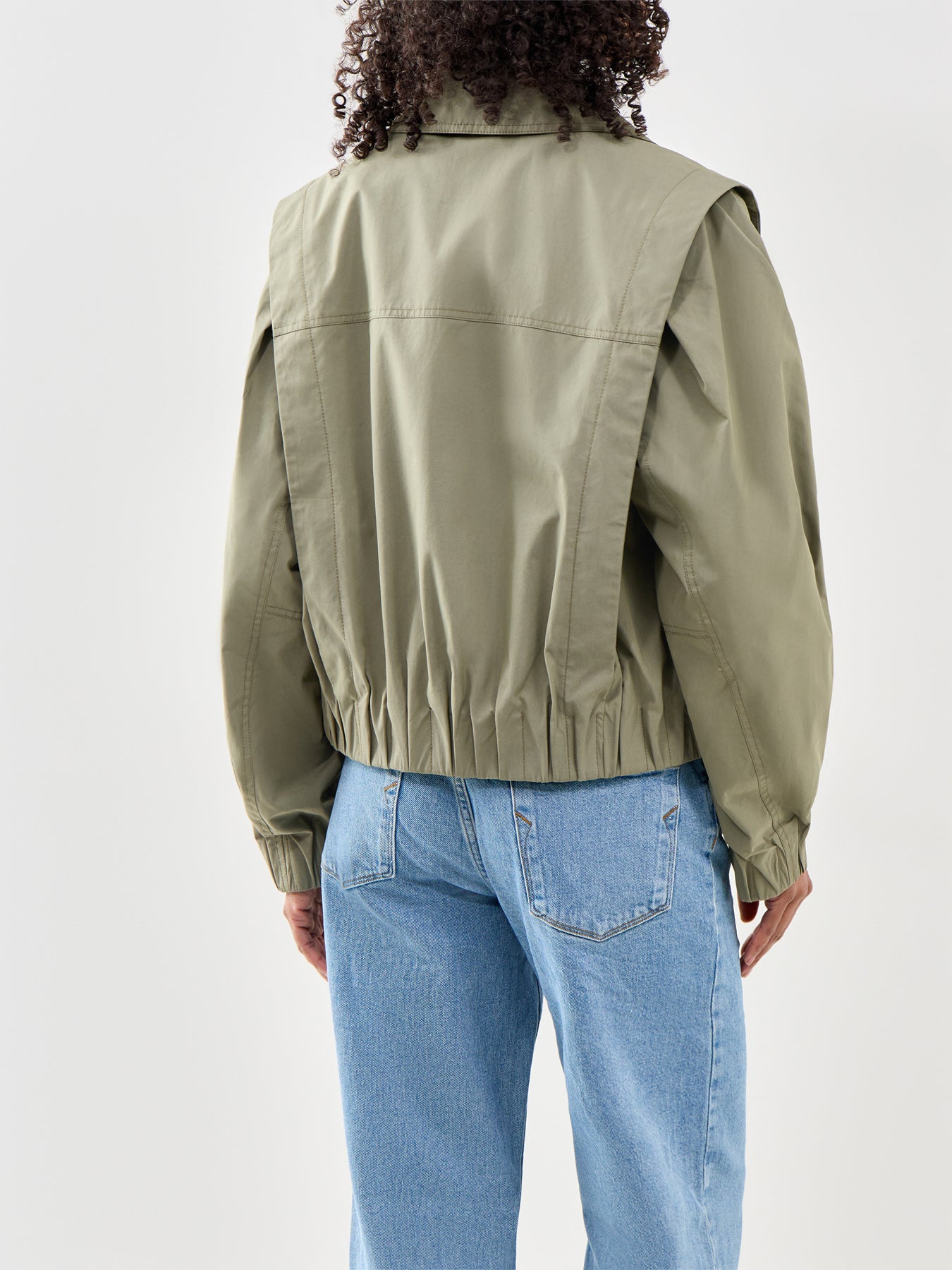 Casual Bomber Jacket Green