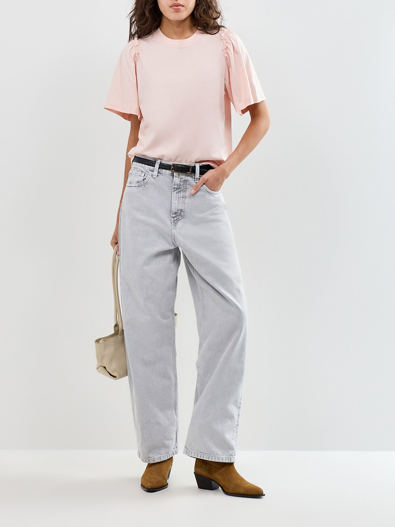 SLFPENELOPE 2/4 RUFFLE TEE NOOS