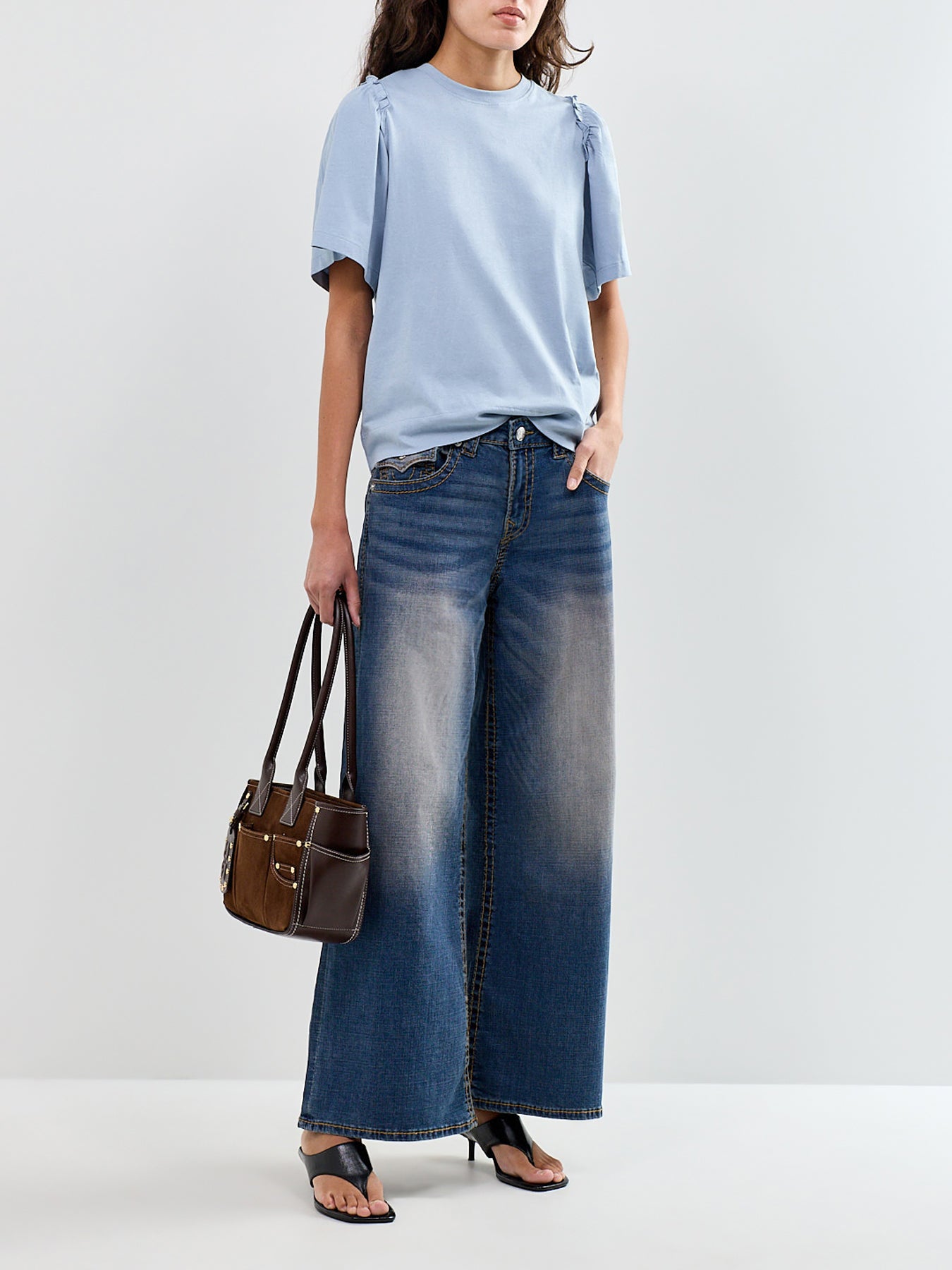 SLFPENELOPE 2/4 RUFFLE TEE NOOS