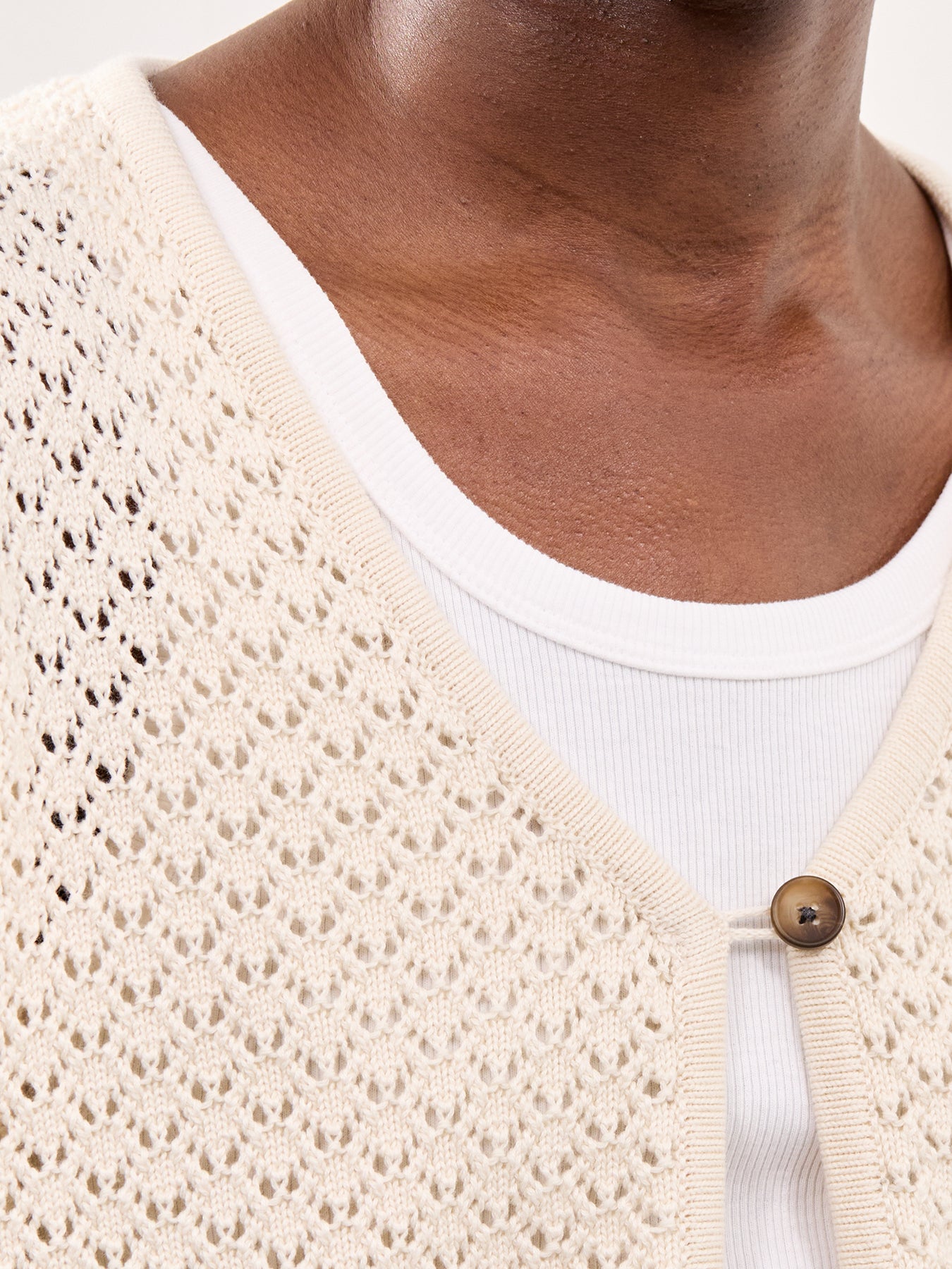 Ivy Structure Knit Cardigan Brown