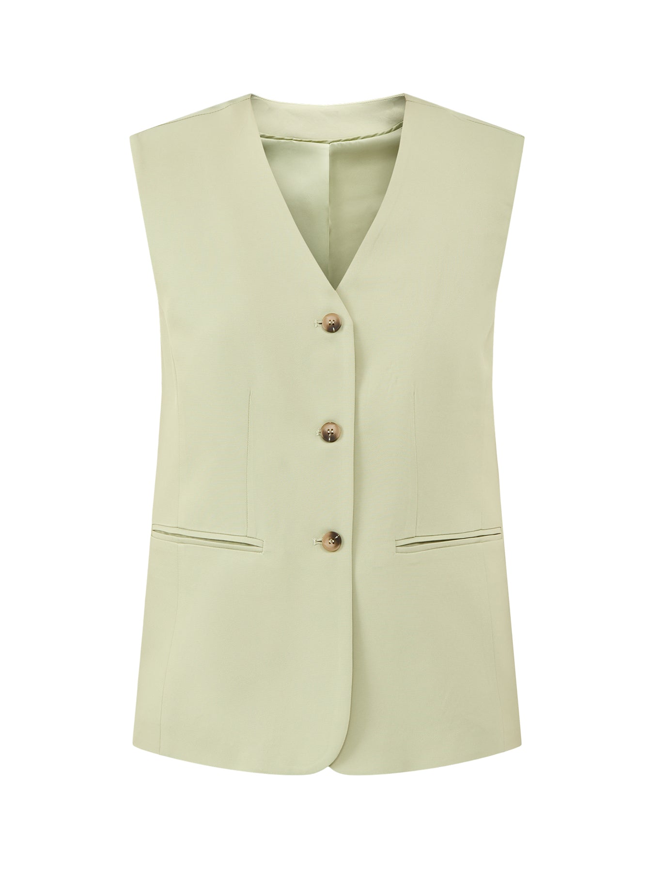 SLFELLIE Tailored Waistcoat Vest Green