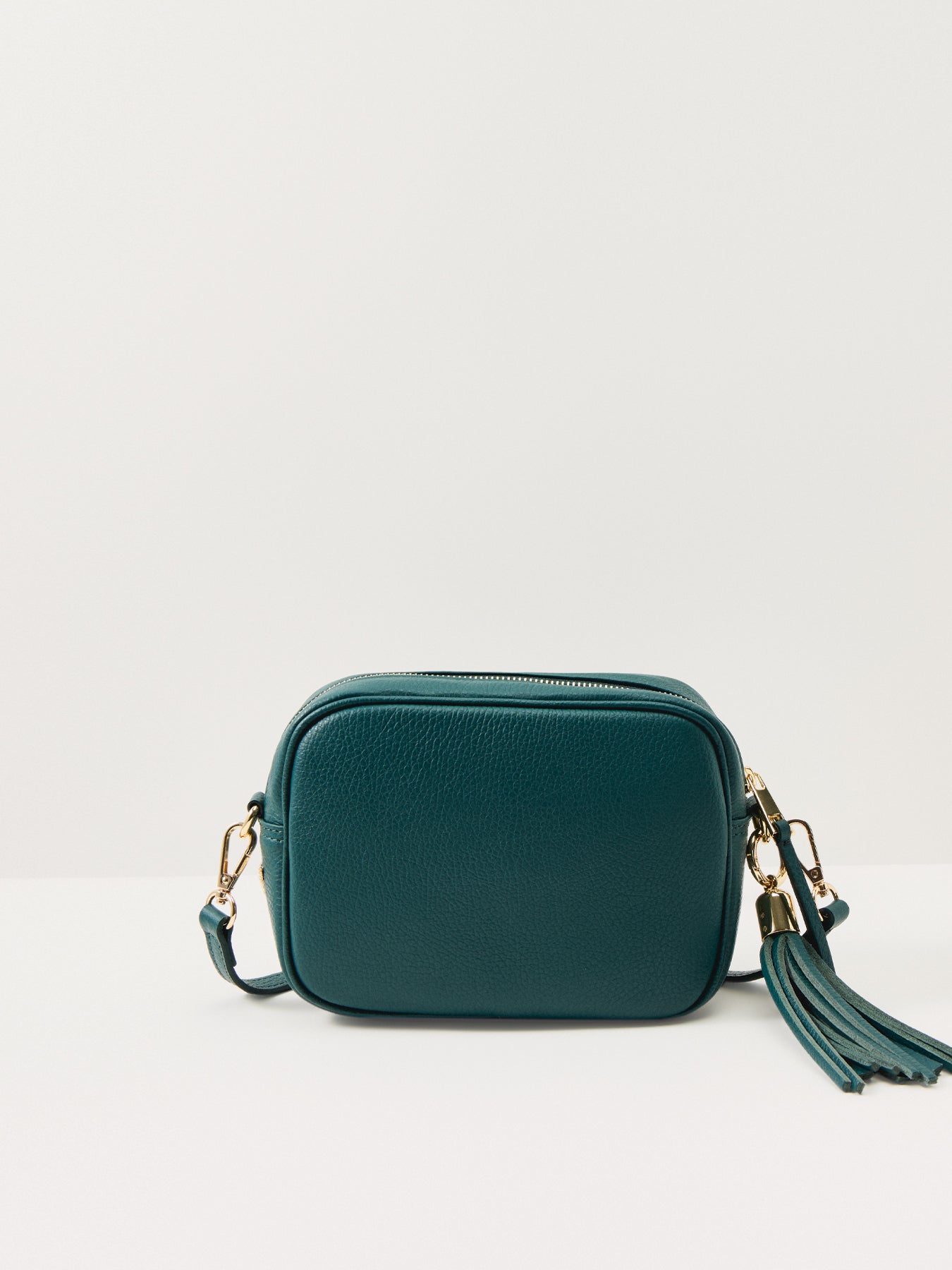 Tassel Leather Crossbody Bag Blue