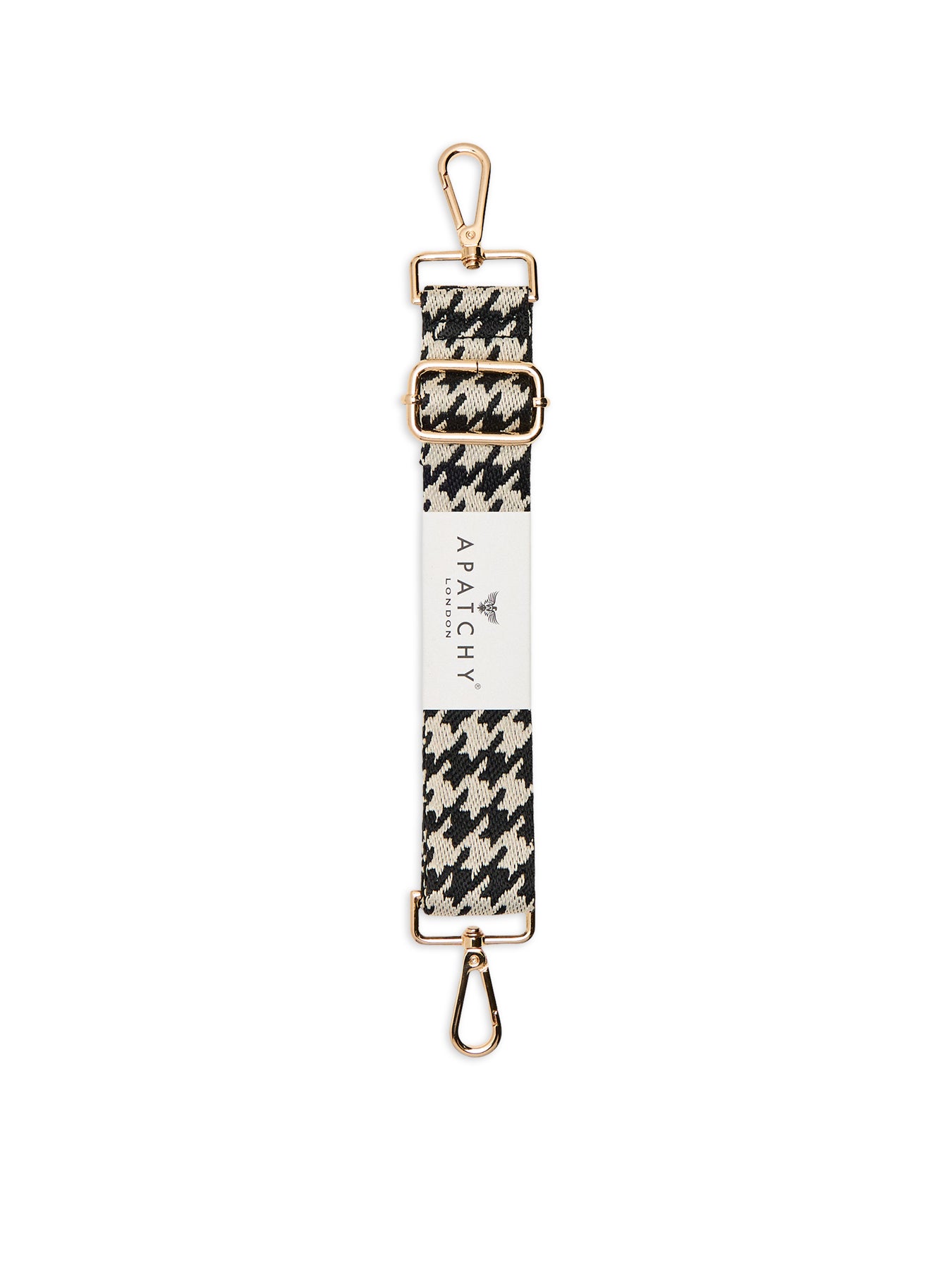 Houndstooth Bag Strap Black Stone