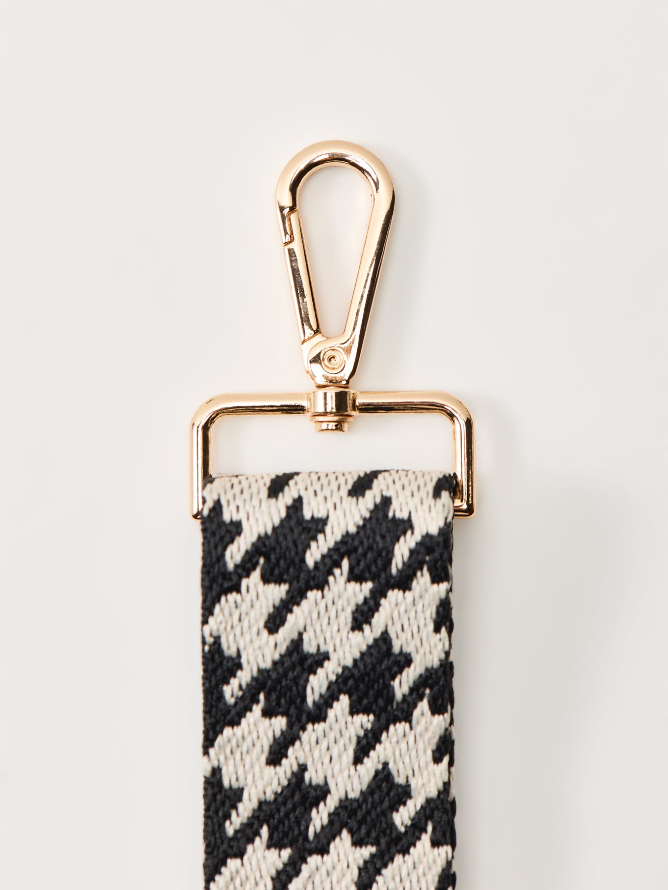 Houndstooth Bag Strap Black Stone