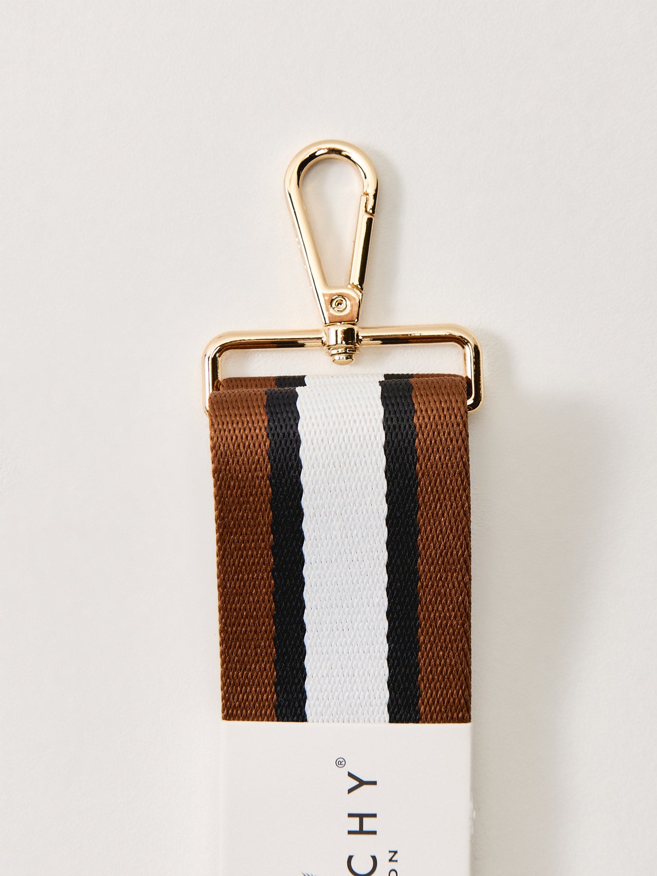 Stripe Bag Strap Tan
