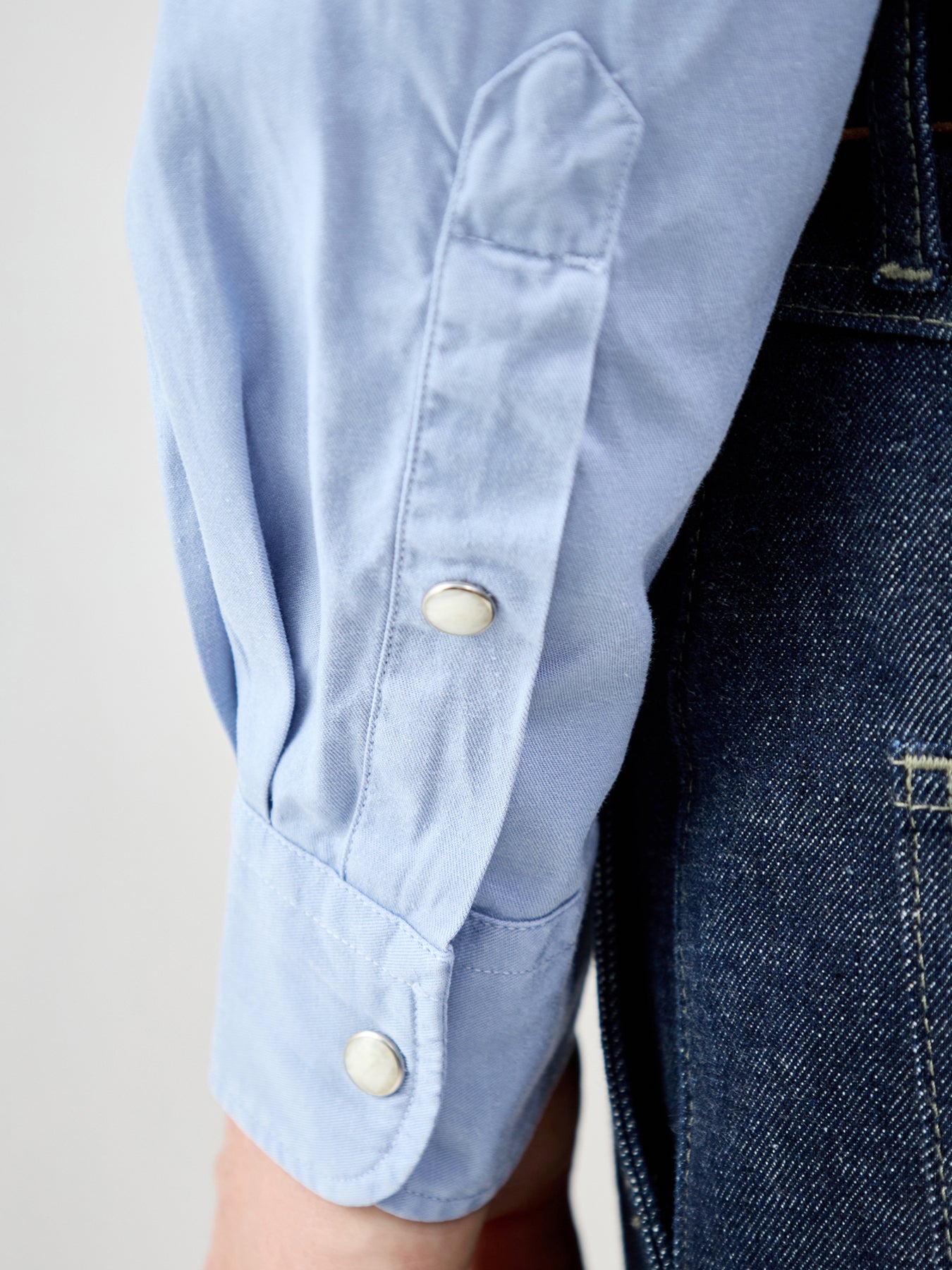 Long Sleeve Pattern Shirt Blue