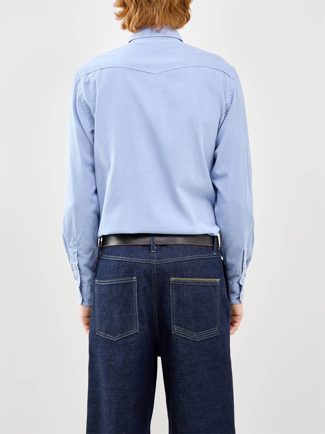 Long Sleeve Pattern Shirt Blue