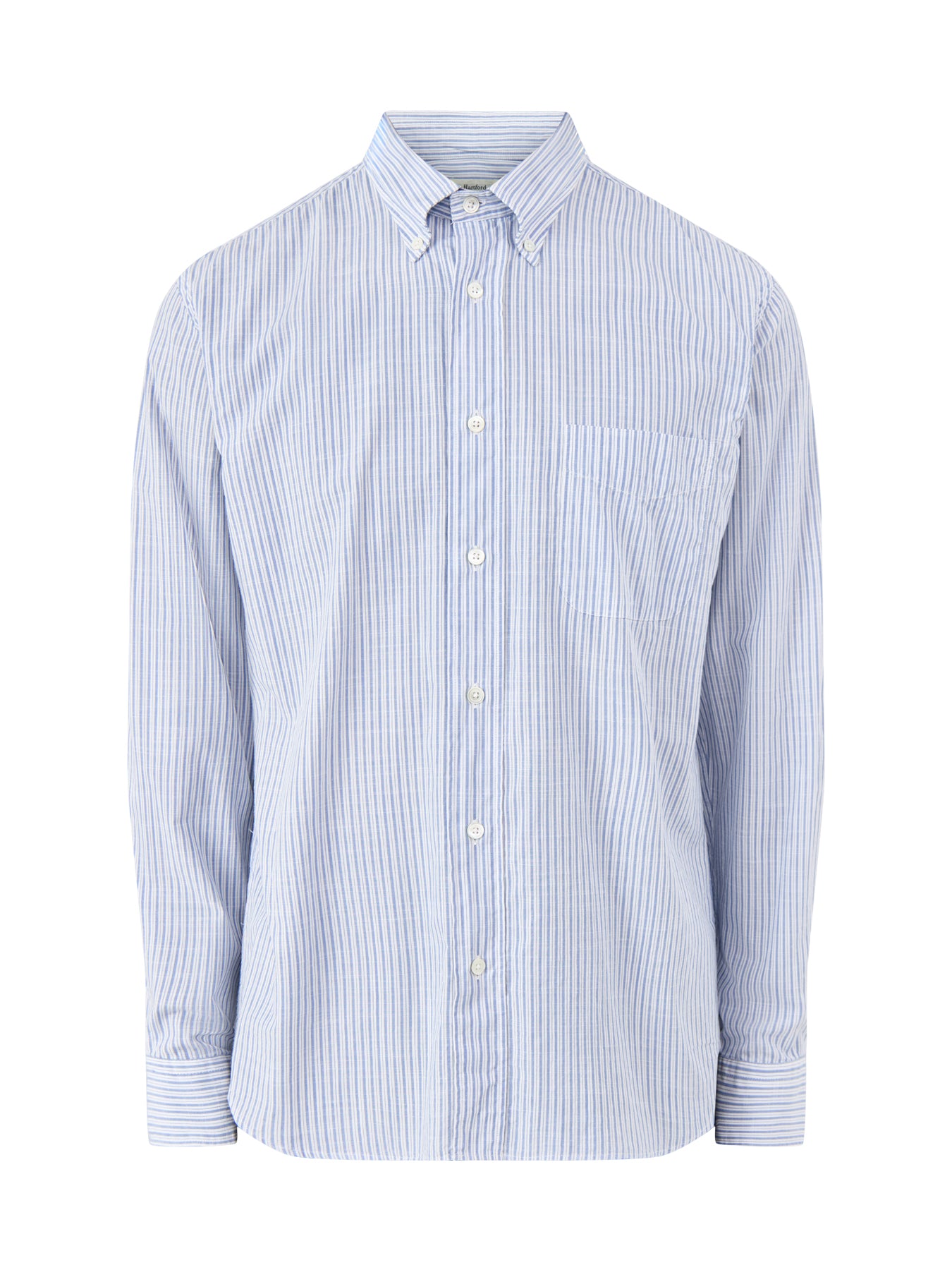 Stripe Cotton Shirt Blue