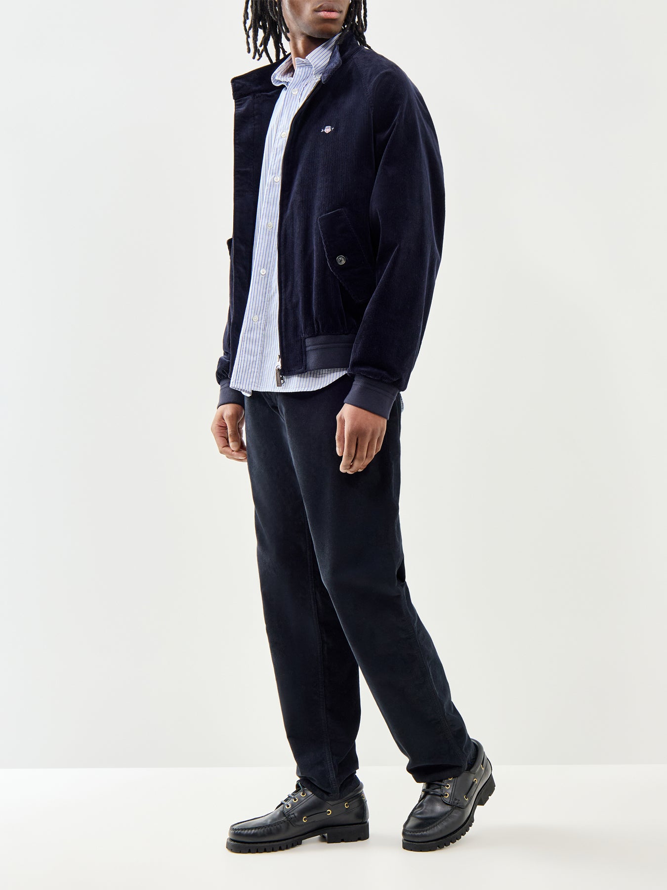 Stripe Cotton Shirt Blue
