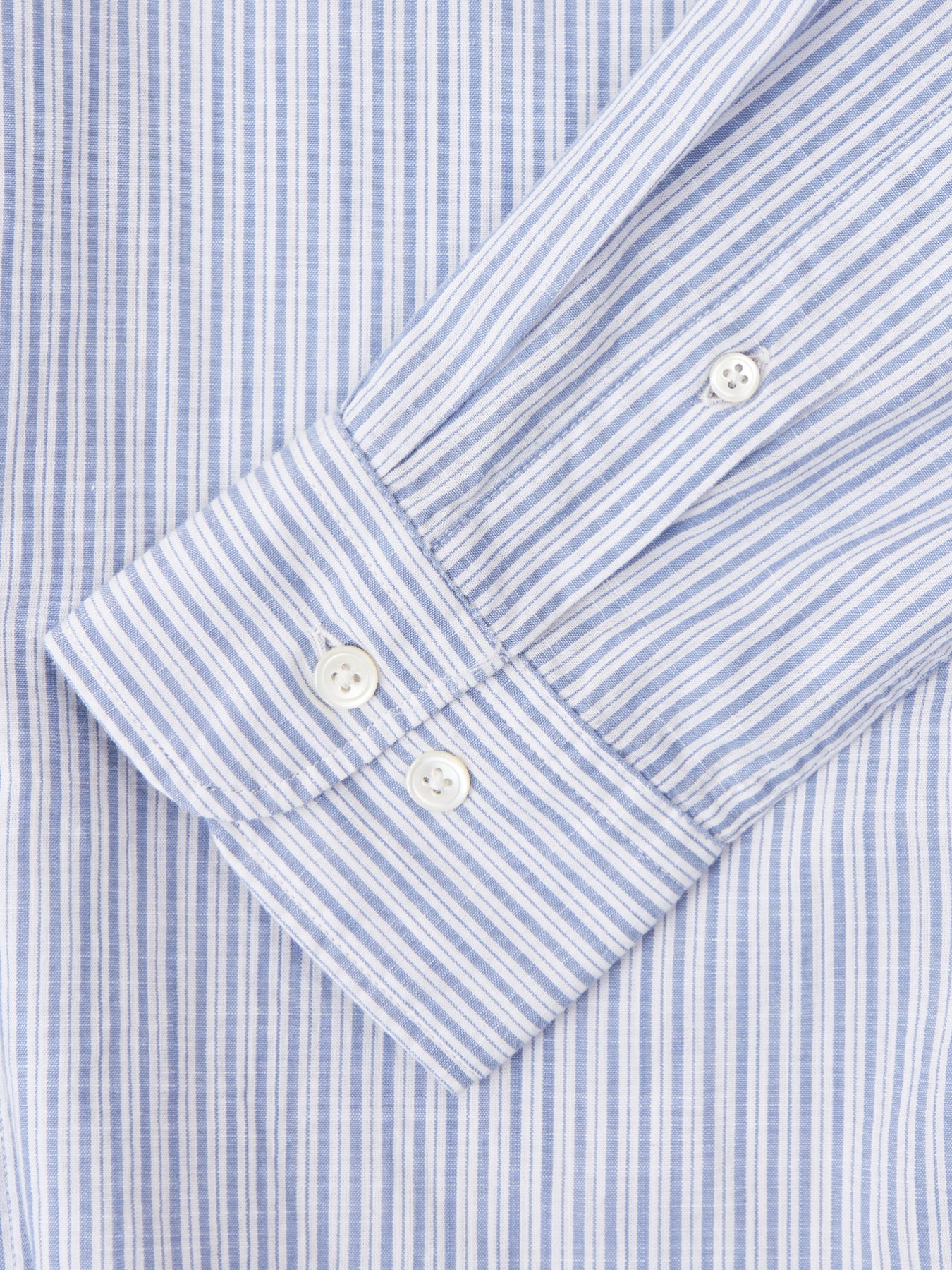 Stripe Cotton Shirt Blue
