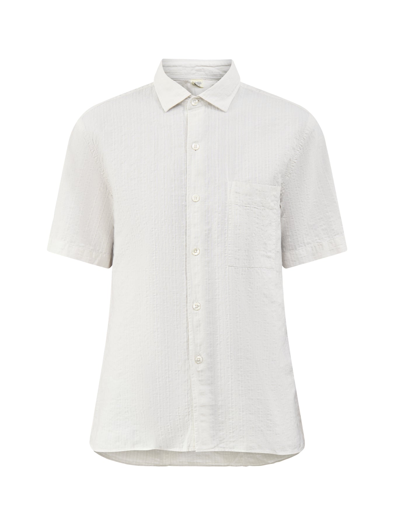 Short Sleeve Pattern Shirt Blue