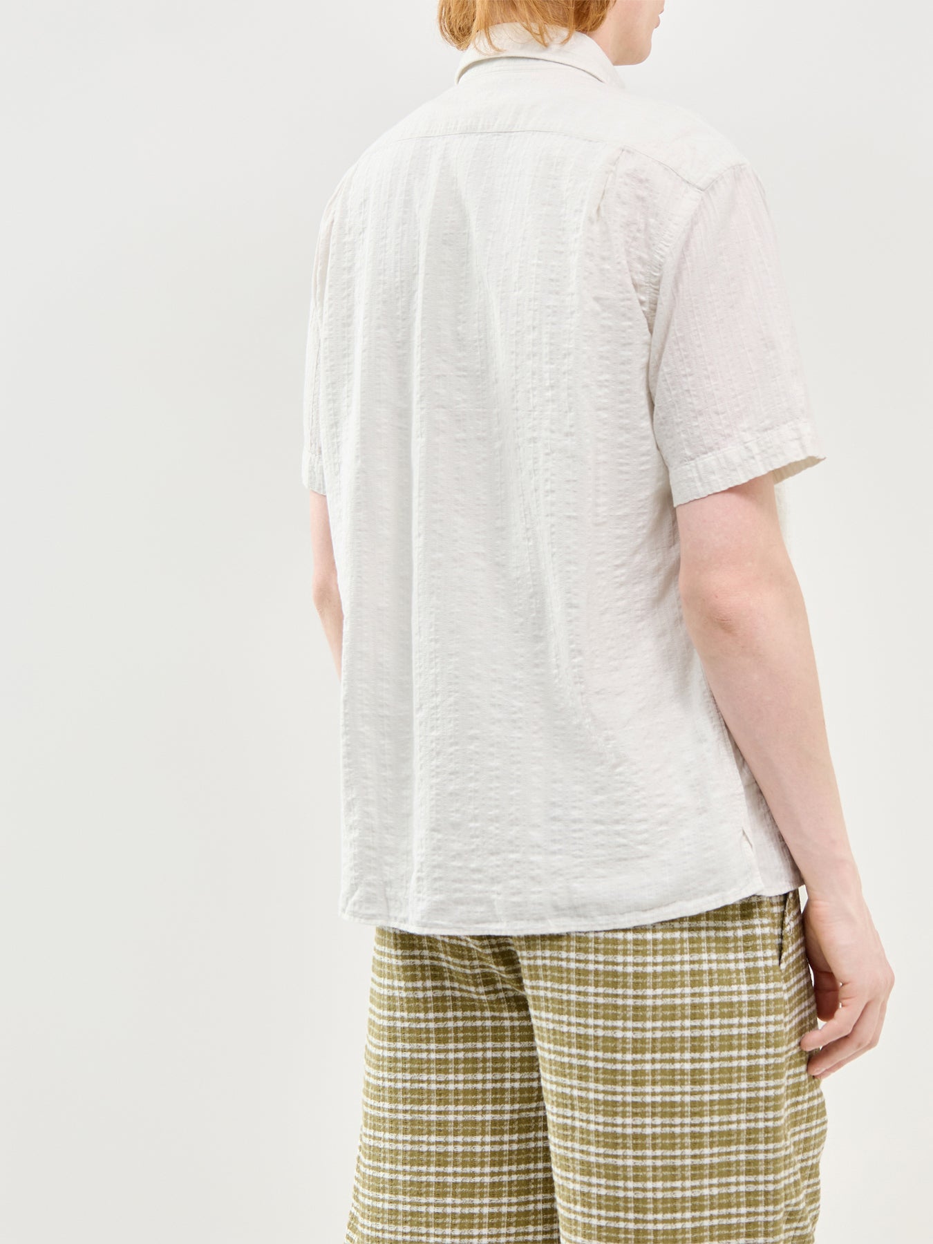 Short Sleeve Pattern Shirt Blue