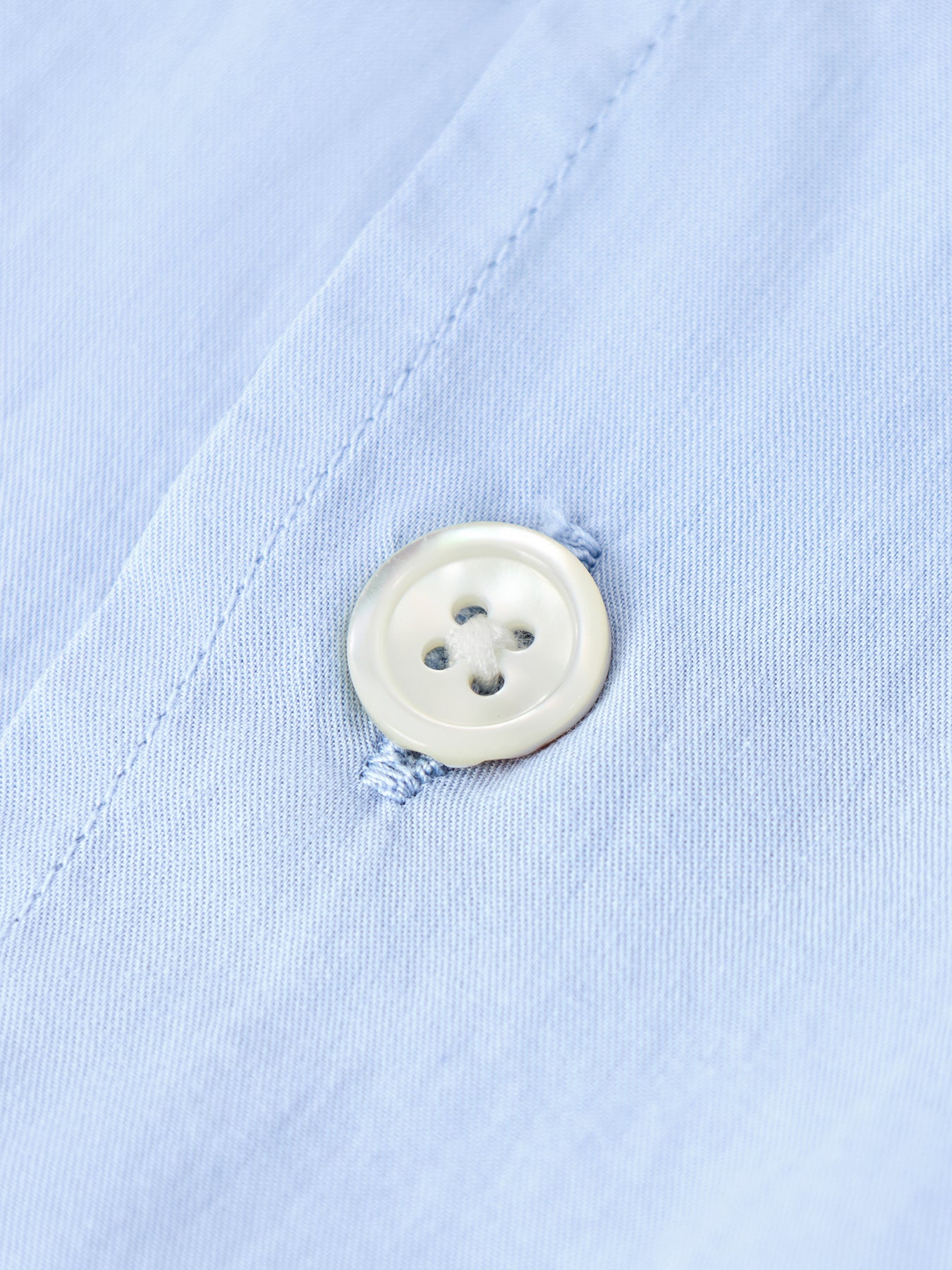 Short Sleeve Cotton Shirt Blue