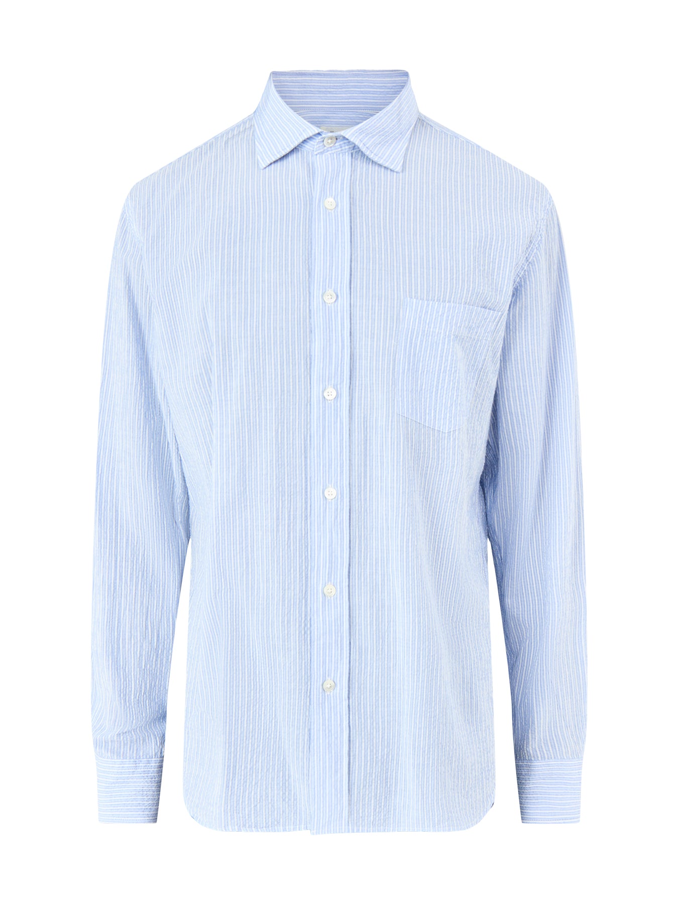 Striped Cotton Shirt Blue