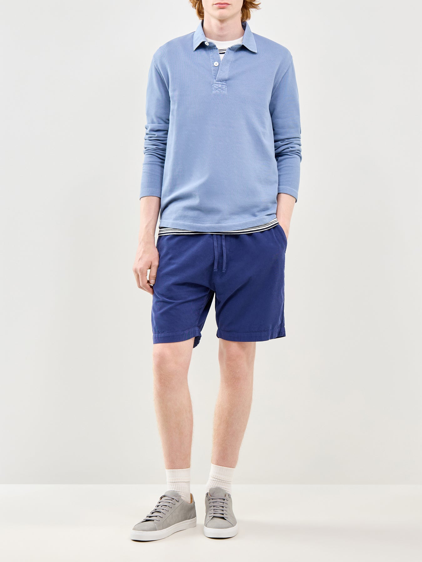 Long Sleeve Rugby Shirt Blue