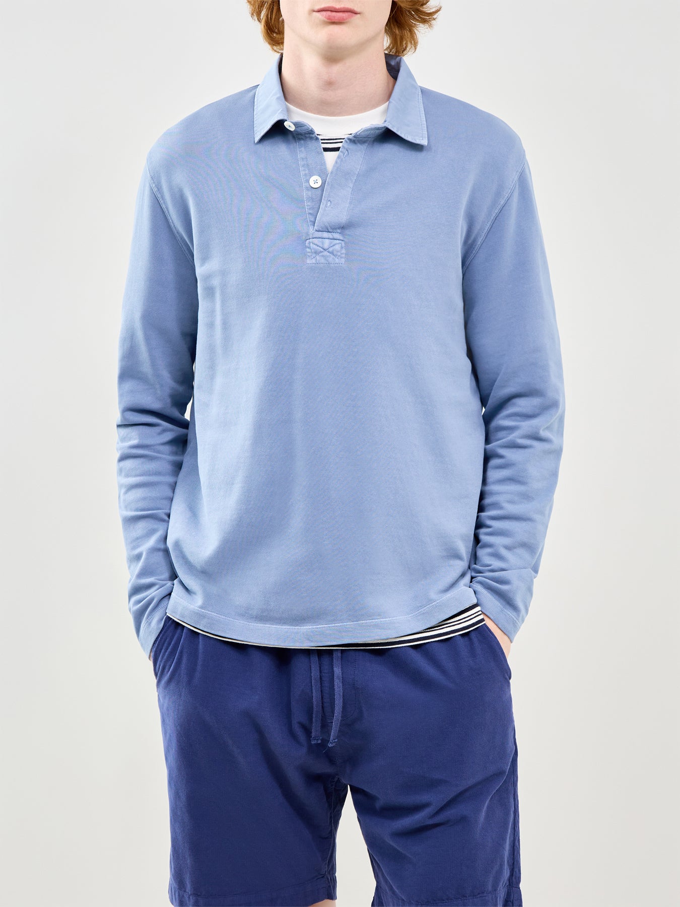 Long Sleeve Rugby Shirt Blue