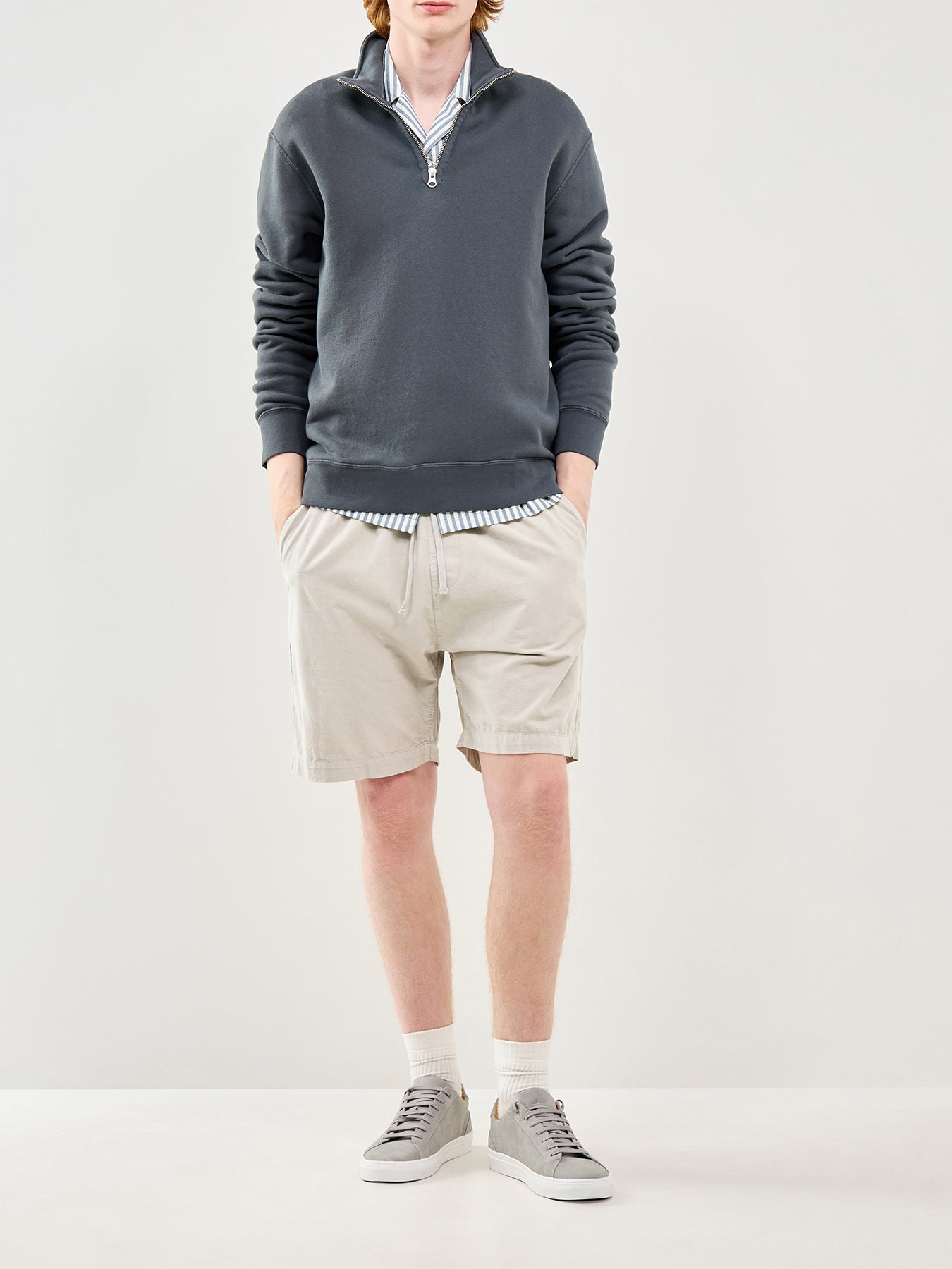 Half Zip Sweatshirt Grey