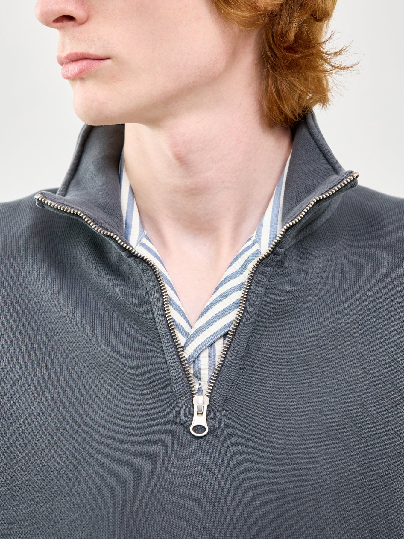 Half Zip Sweatshirt Grey