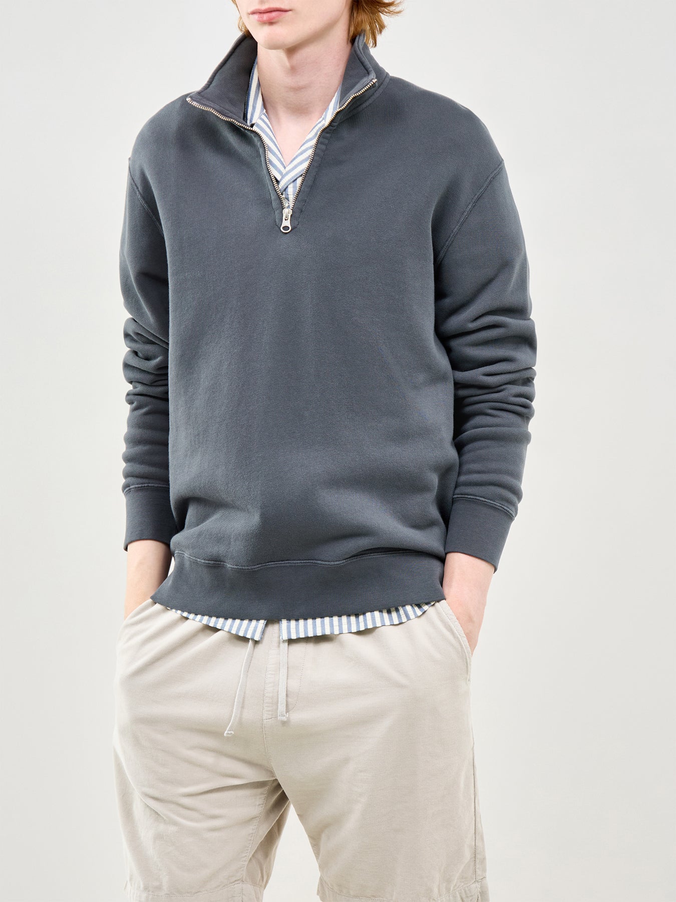 Half Zip Sweatshirt Grey
