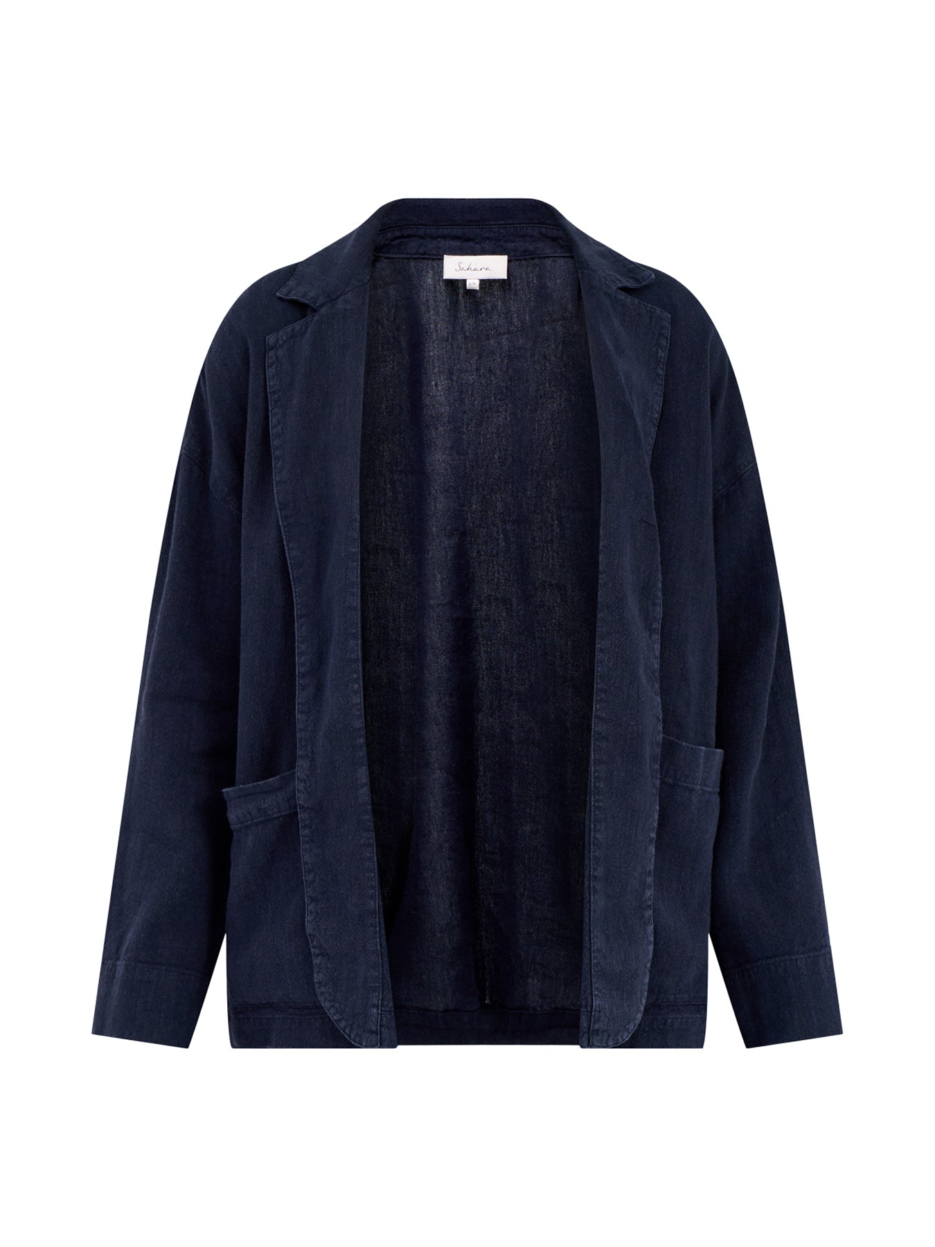 Twisted Linen Jacket Navy
