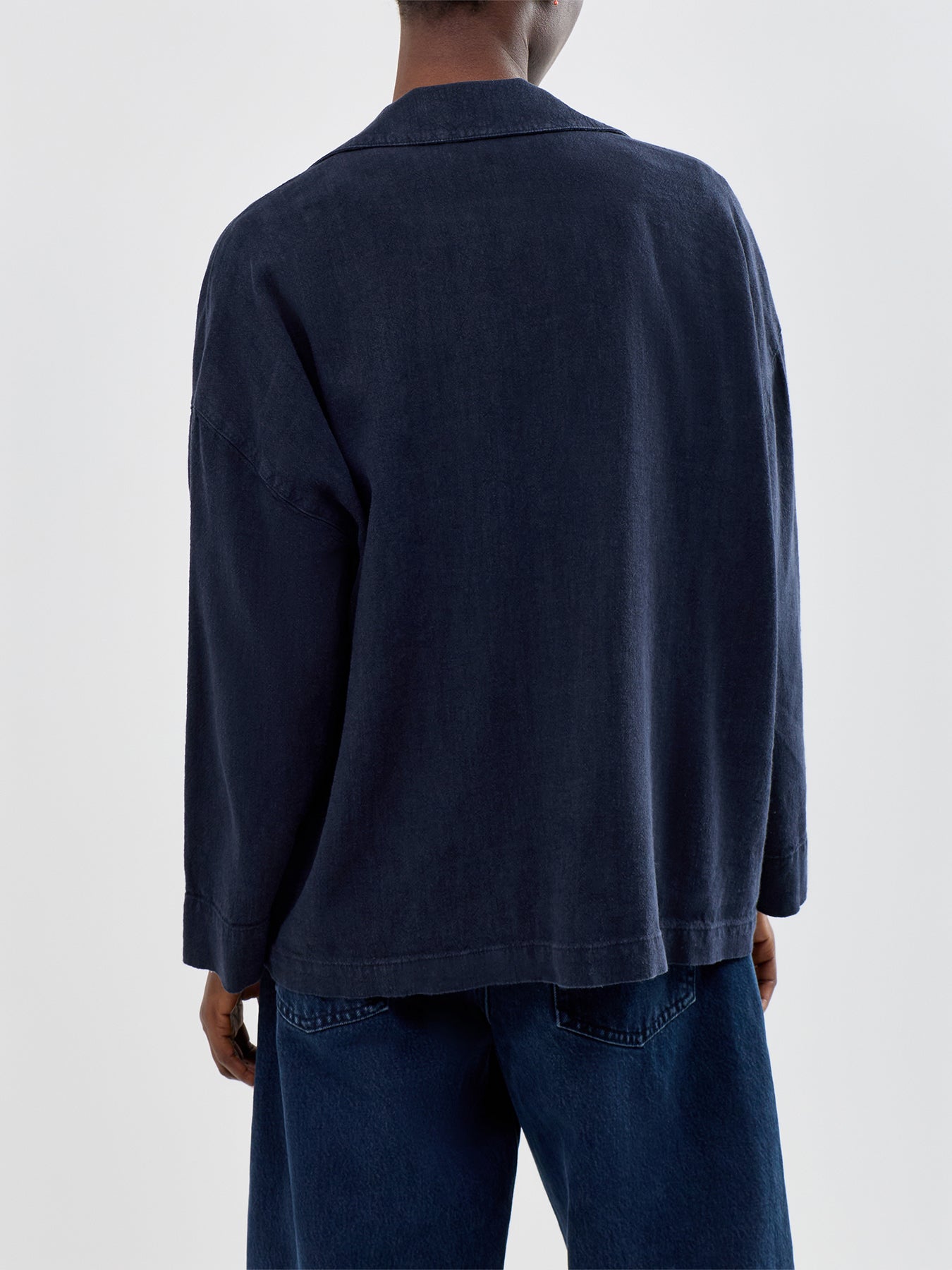 Twisted Linen Jacket Navy