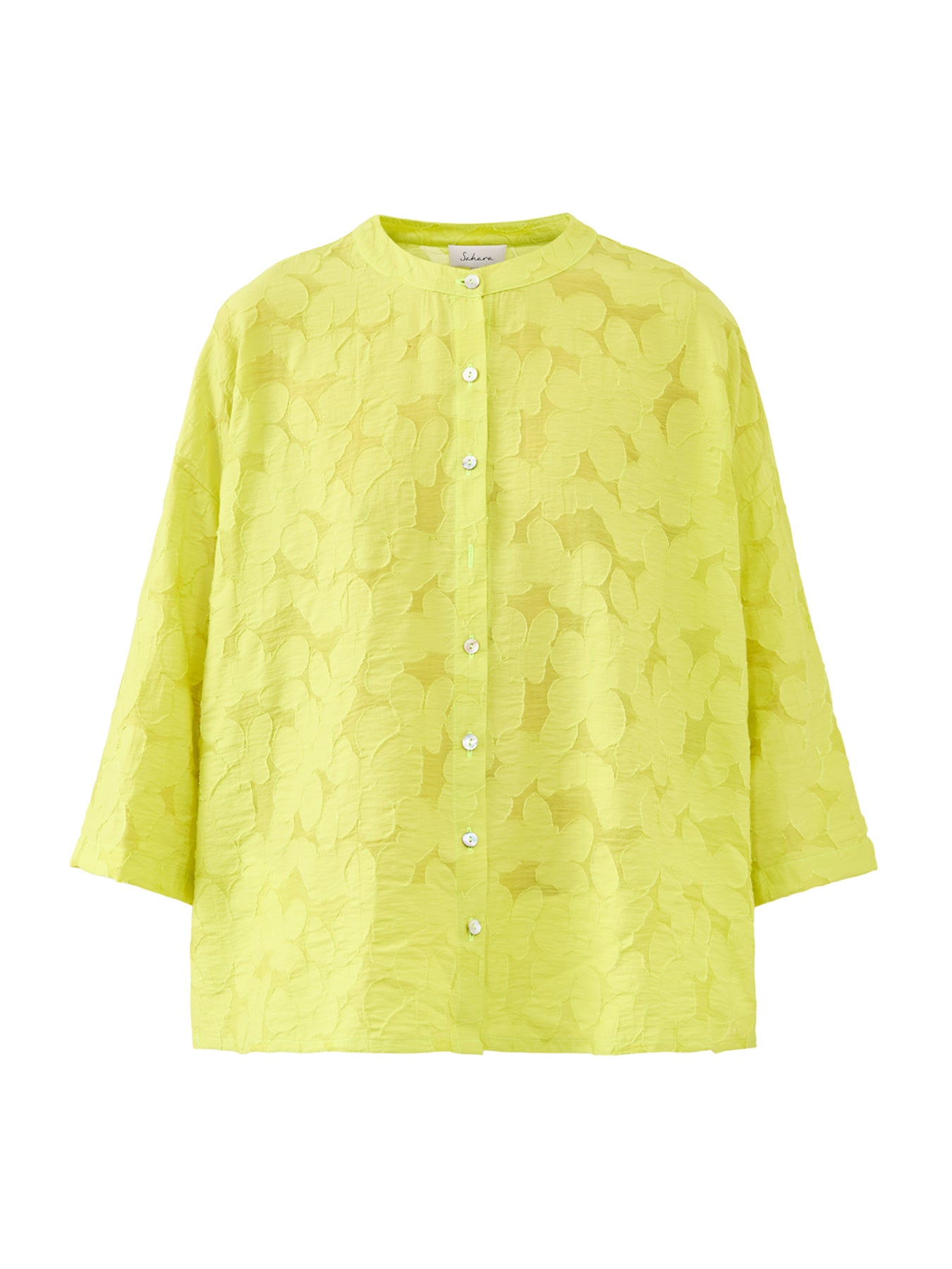 Floral Burnout Shirt Yellow